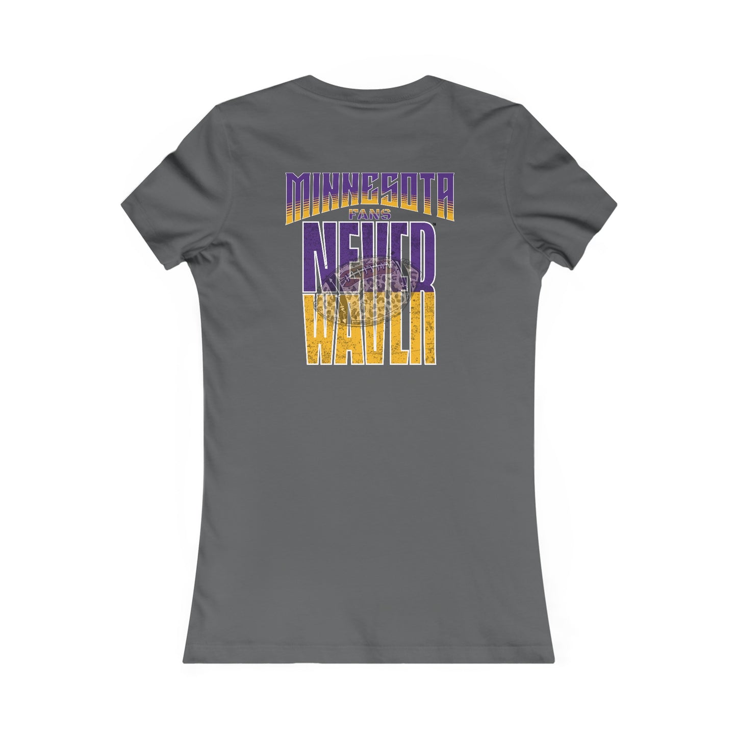 Minnesota Fans Never Waver W-Leopard Football Women's Favorite Tee