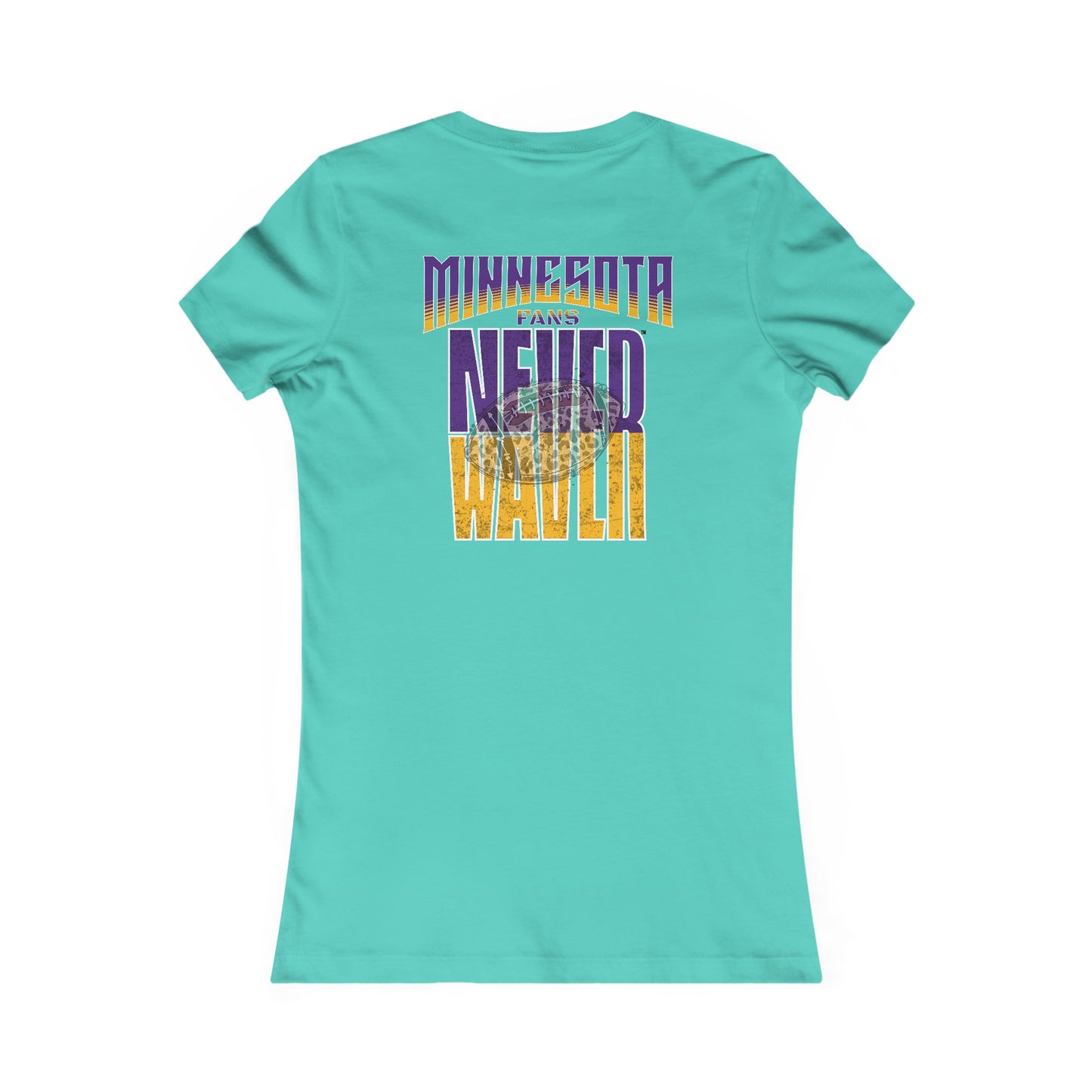 Minnesota Fans Never Waver W-Leopard Football Women's Favorite Tee