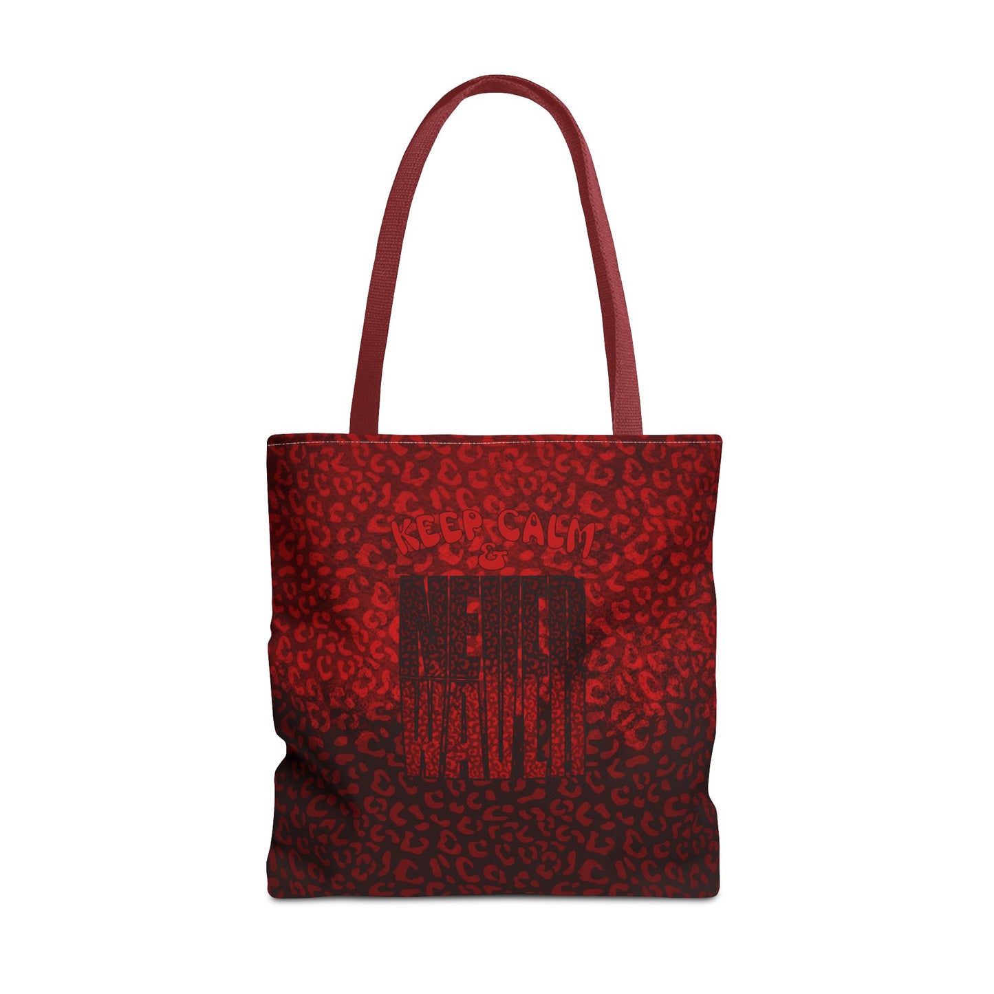 Keep Calm & Never Waver Mamma Red Leopard Tote Bag (AOP)