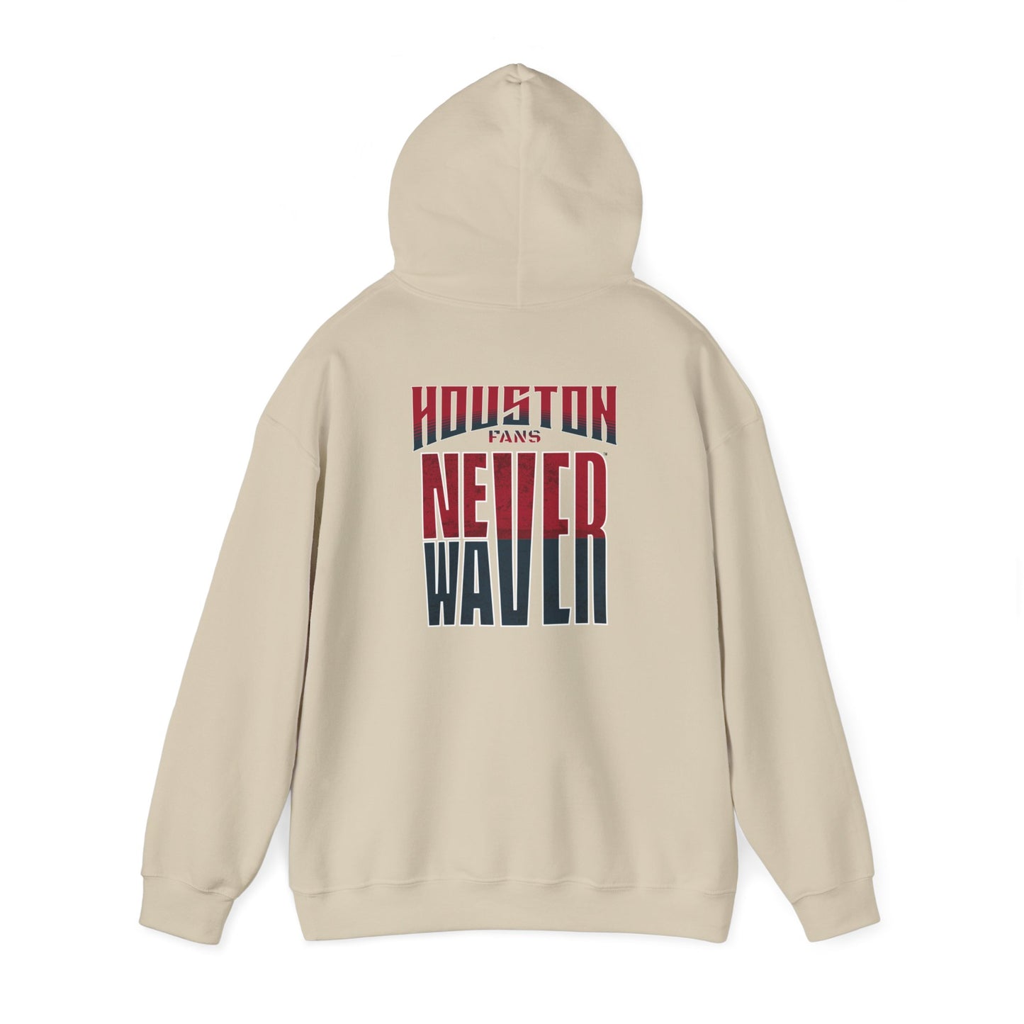 Huston Fans Never Waver Unisex Heavy Blend™ Hooded Sweatshirt