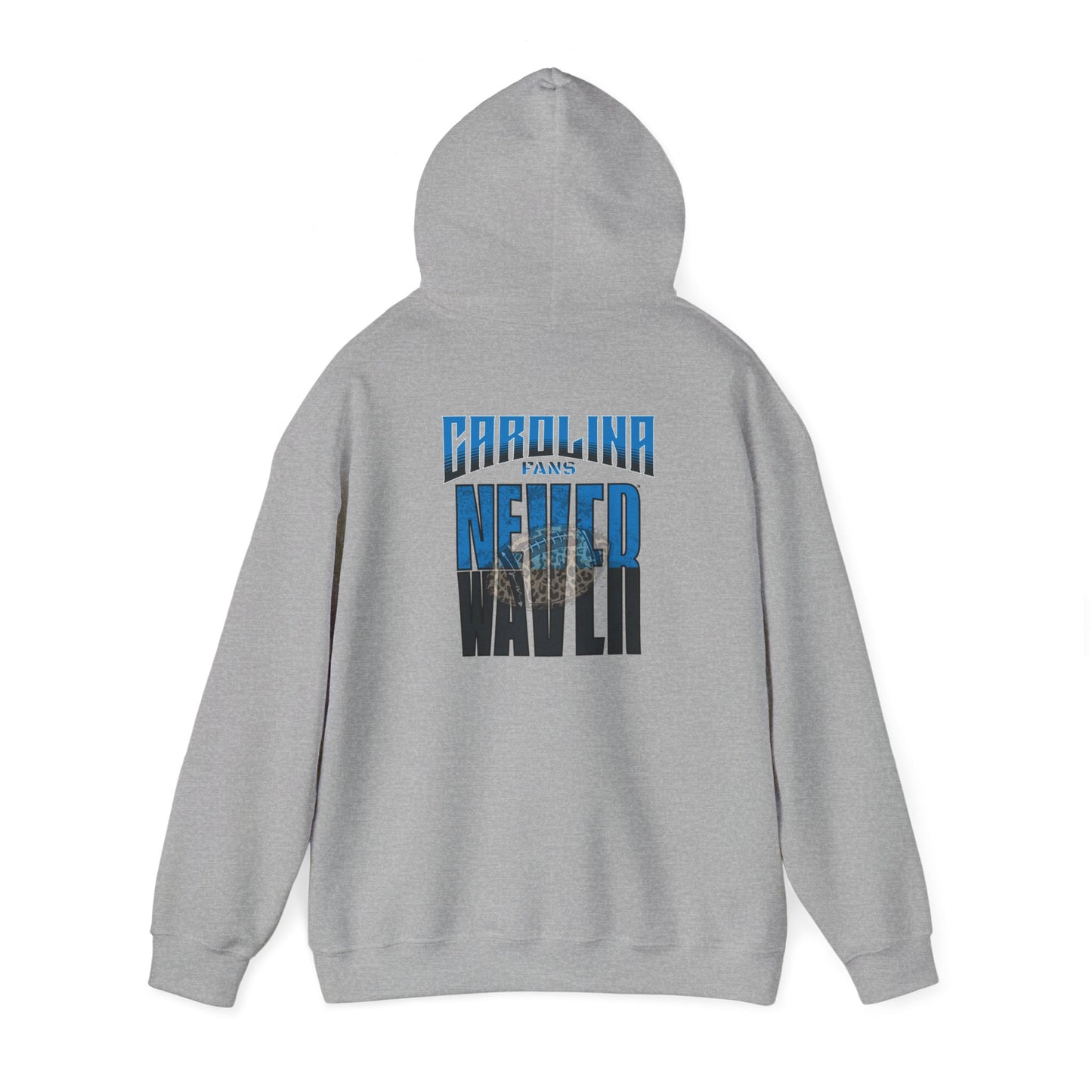 Carolina  Fans Never Waver W-Leopard Football Unisex Heavy Blend™ Hooded Sweatshirt