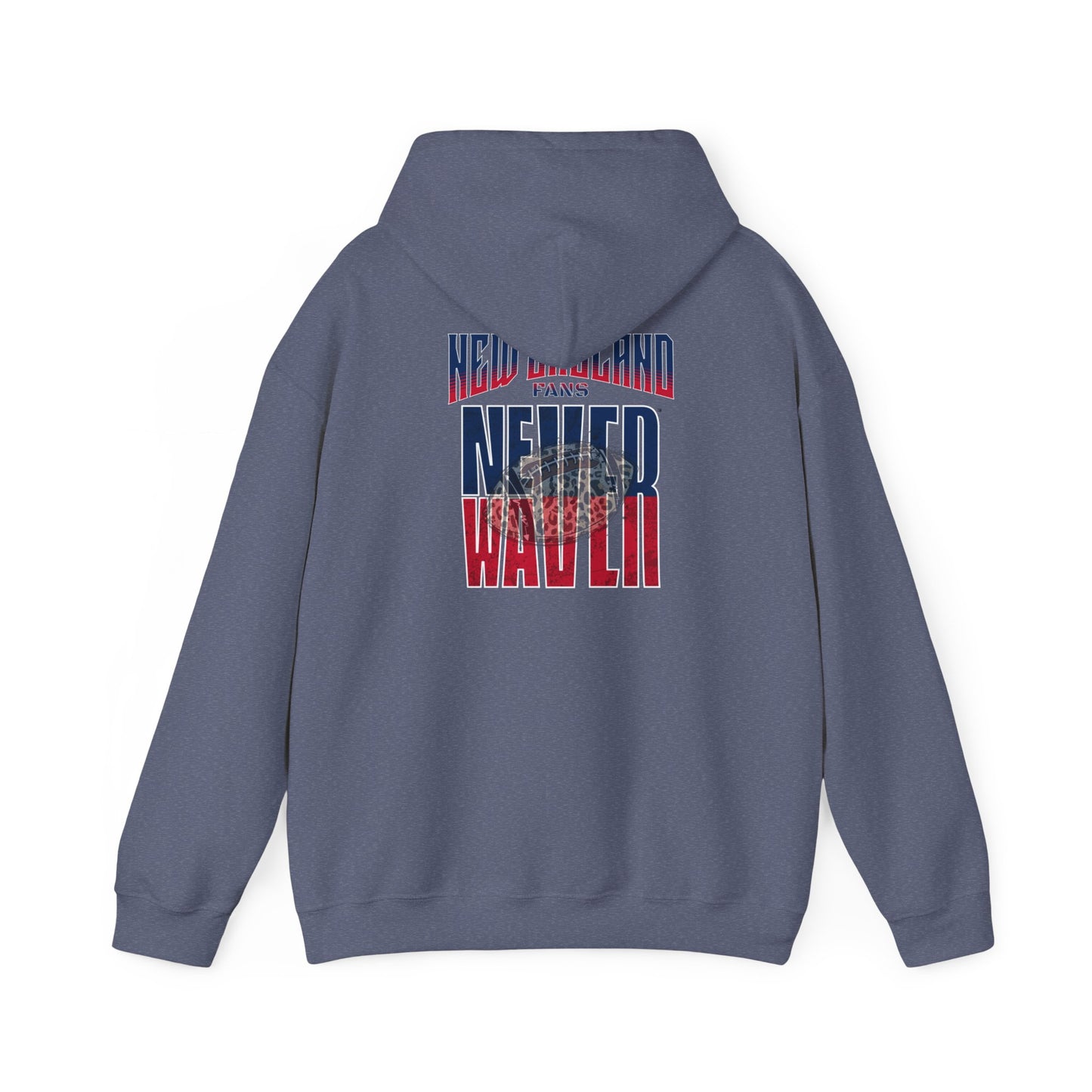 New England Fans Never Waver W-Leopard Football Unisex Heavy Blend™ Hooded Sweatshirt