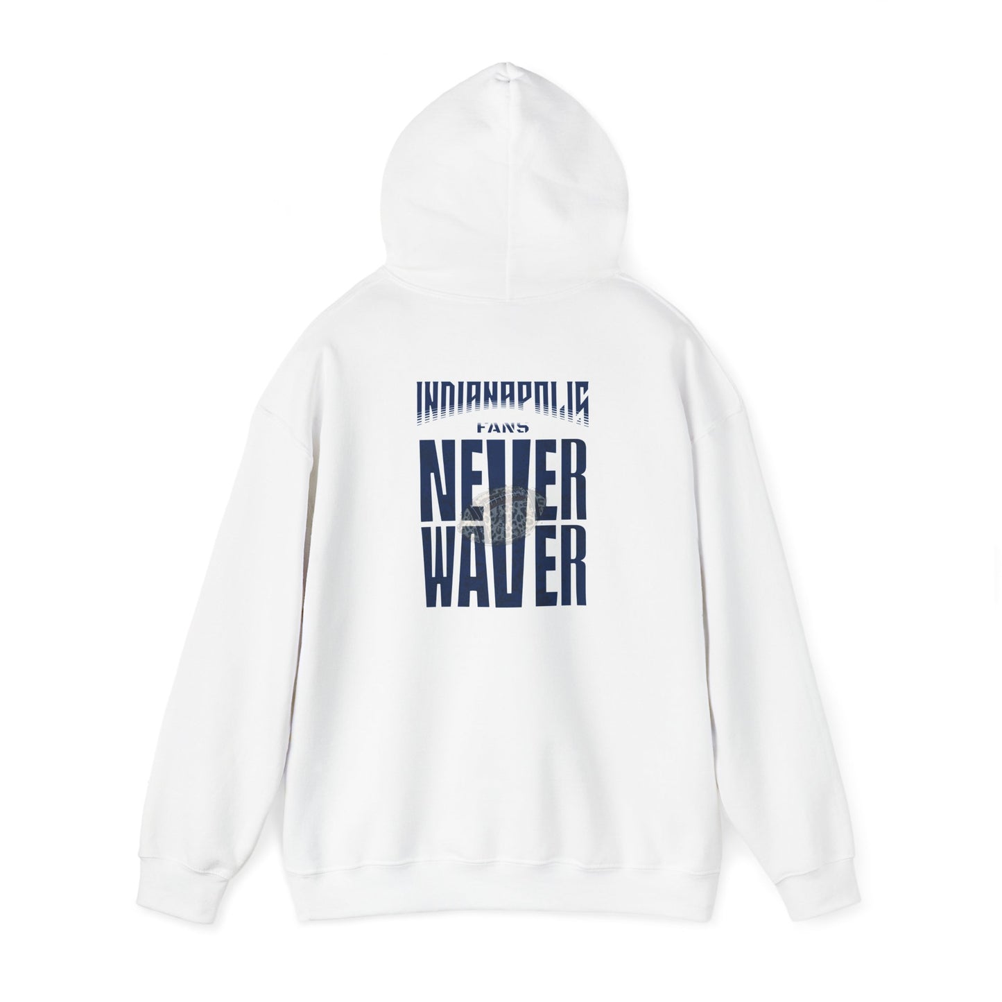 Unisex Heavy Blend™ 'Indianapolis Fans Never Waver' Hoodie - Inspirational Apparel for Everyday Comfort