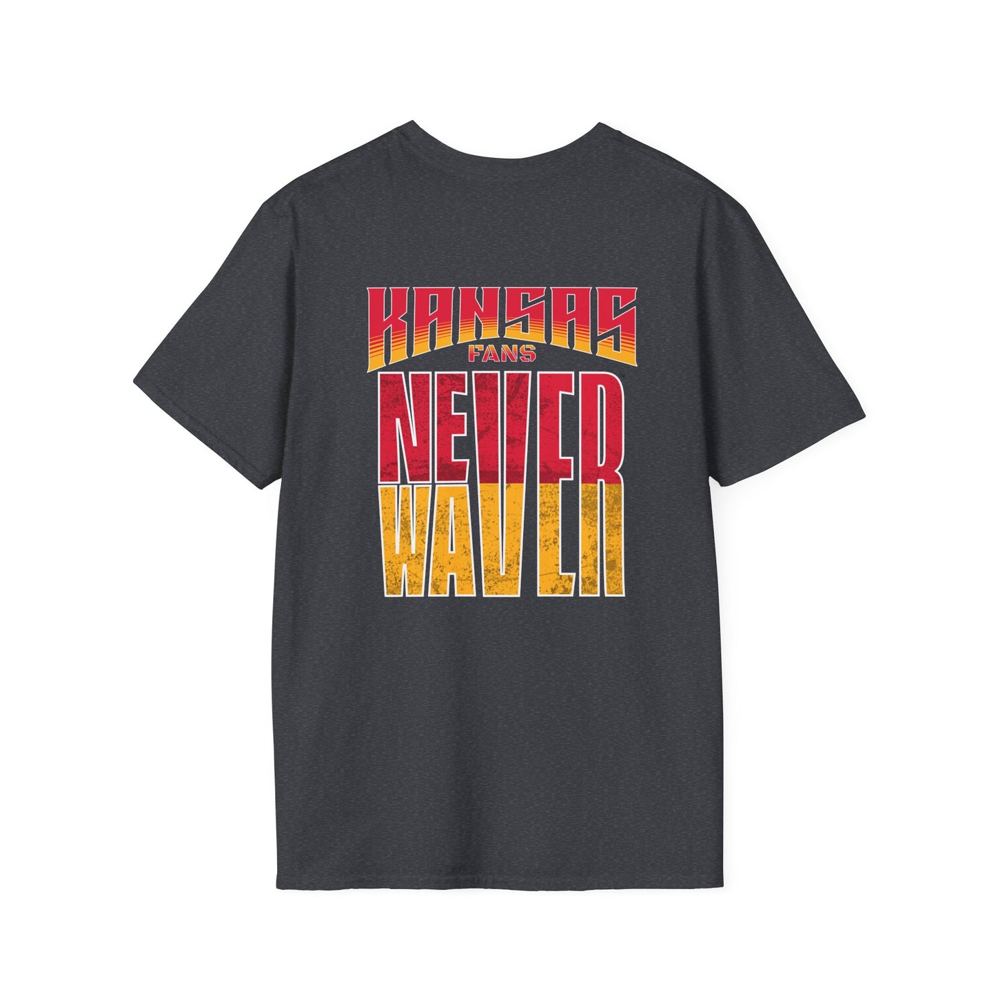 Kansas Fans Never Waver Unisex Softstyle T-Shirt