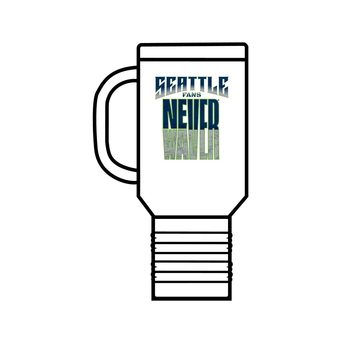 Seattle Fans Never Waver Insulated Travel Mug, 40oz