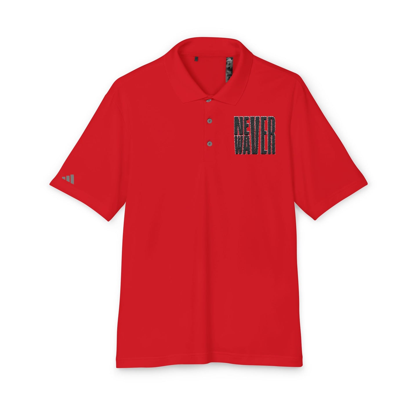 Never Waver Embroidered adidas Unisex Performance Polo