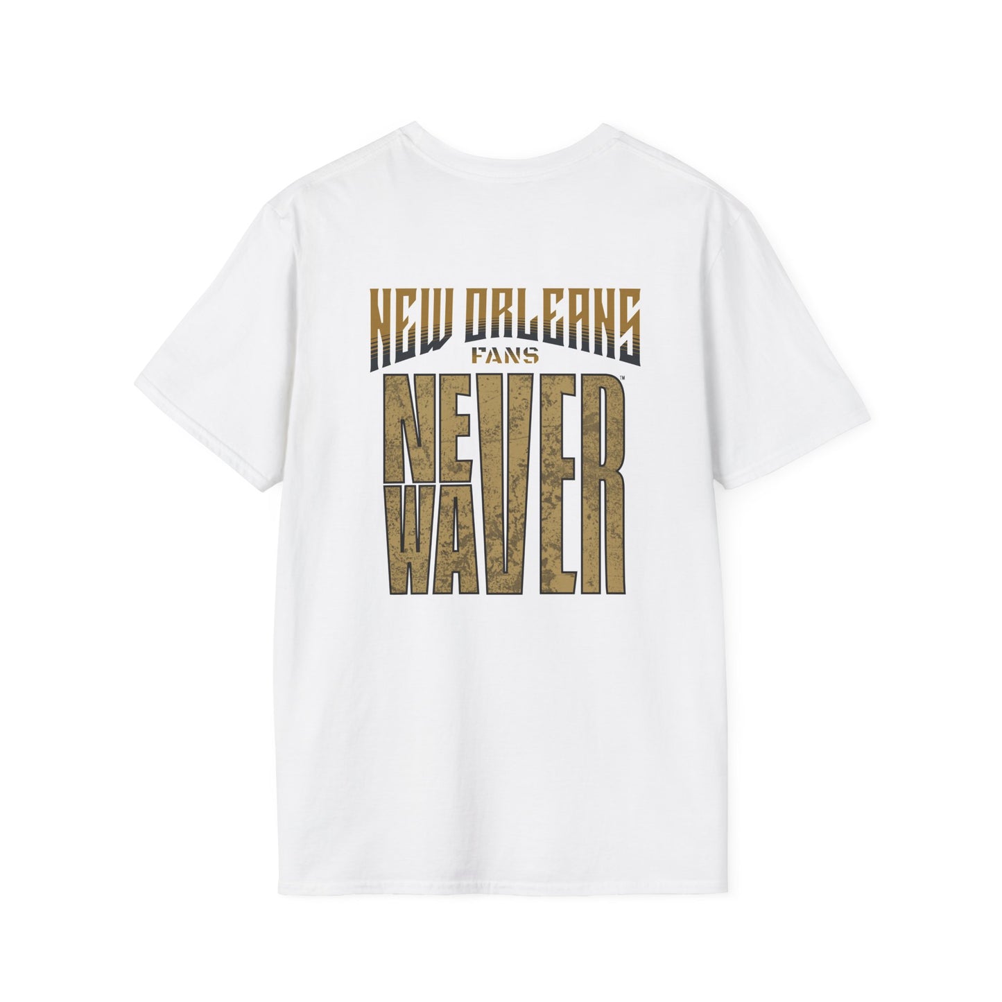 New Orleans Fans Never Waver Unisex Softstyle T-Shirt