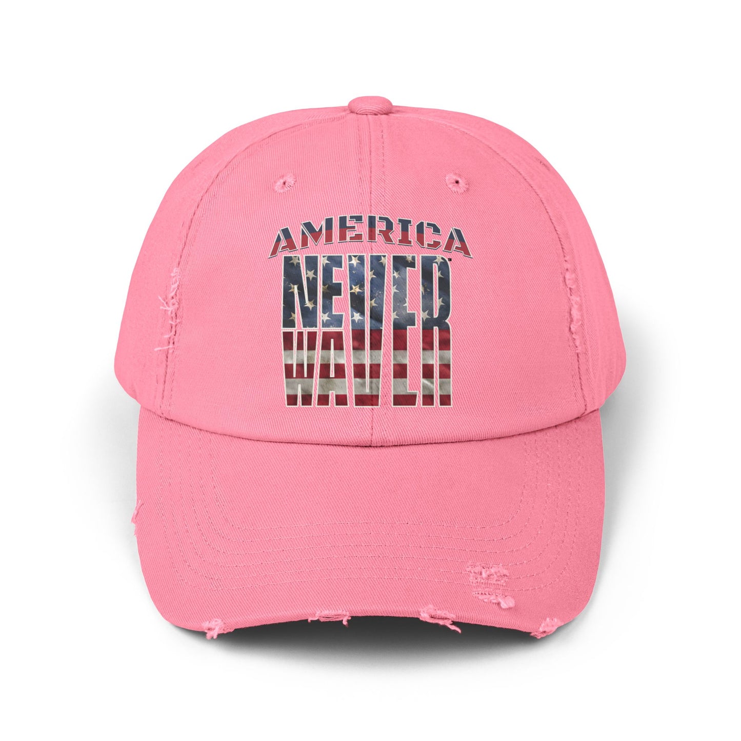 America Never Waver Unisex Distressed Cap