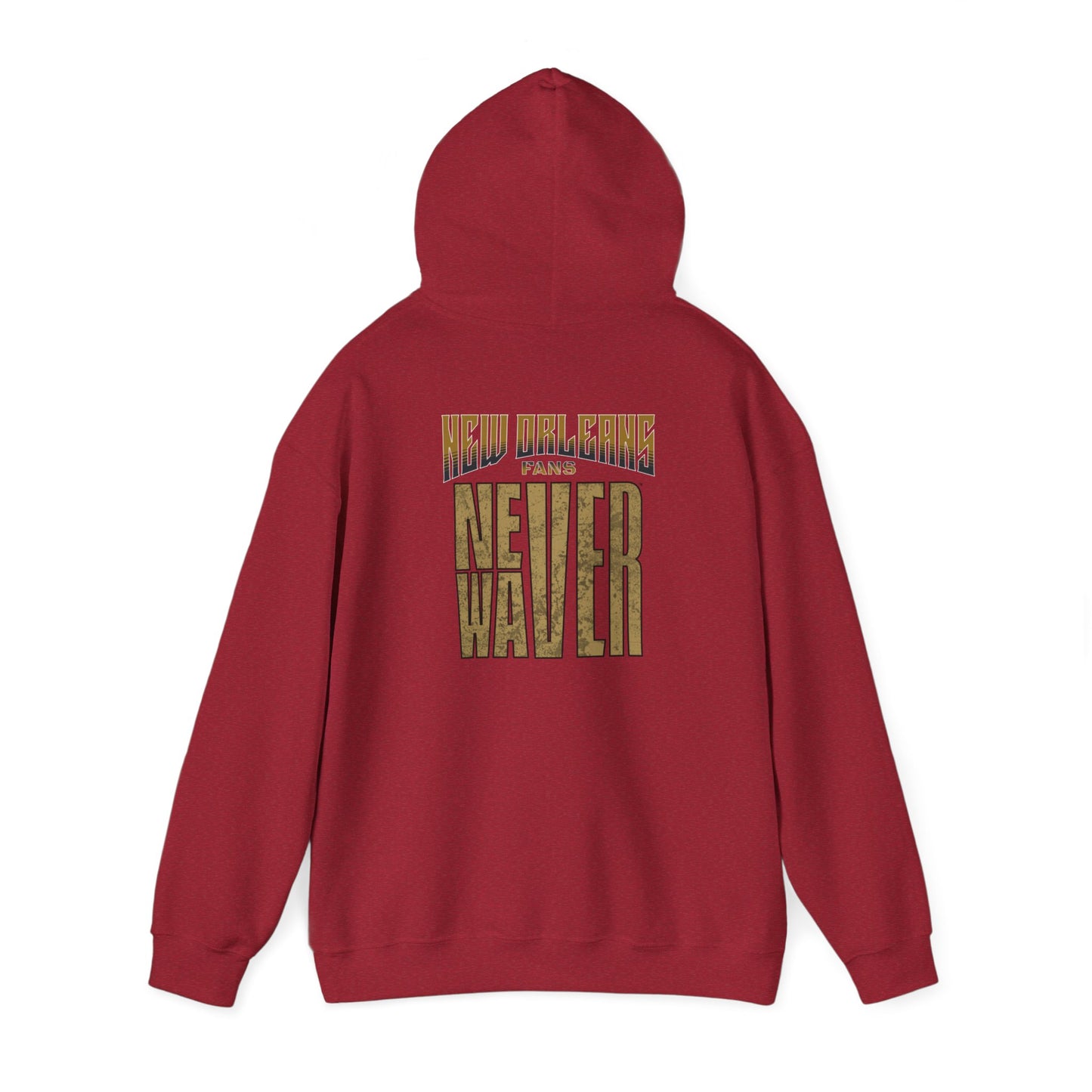 New Orleans Fans Never Waver Unisex Heavy Blend™ Hooded Sweatshirt