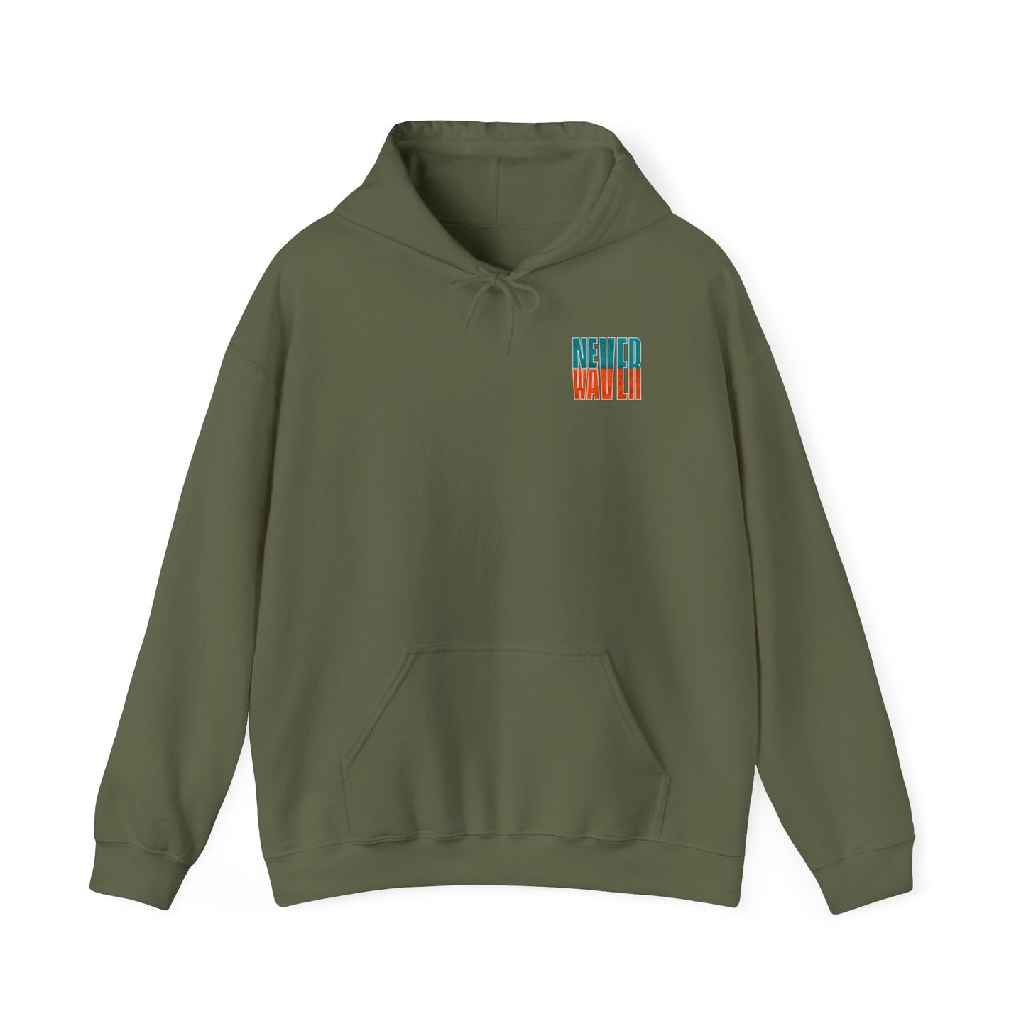 Miami Fans Never Waver Unisex Heavy Blend™ Hooded Sweatshirt