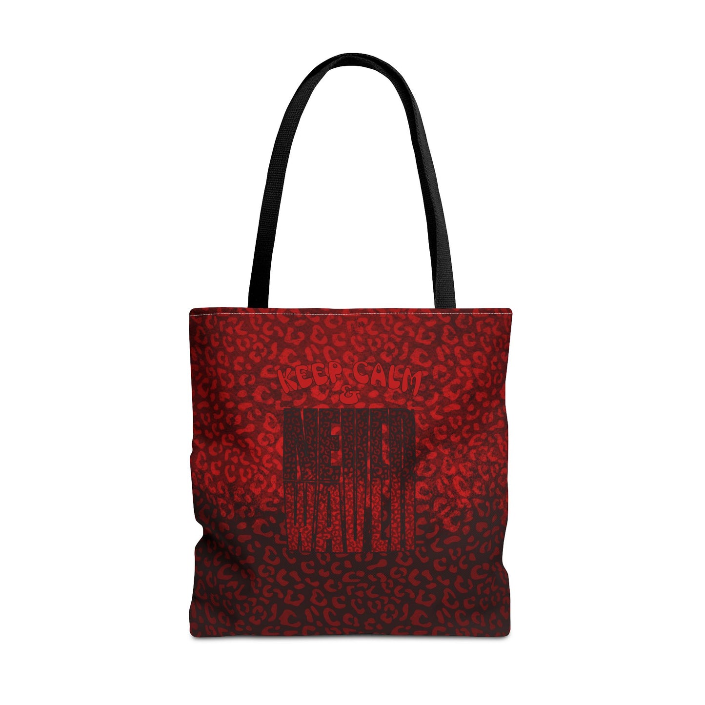 Keep Calm & Never Waver Mamma Red Leopard Tote Bag (AOP)