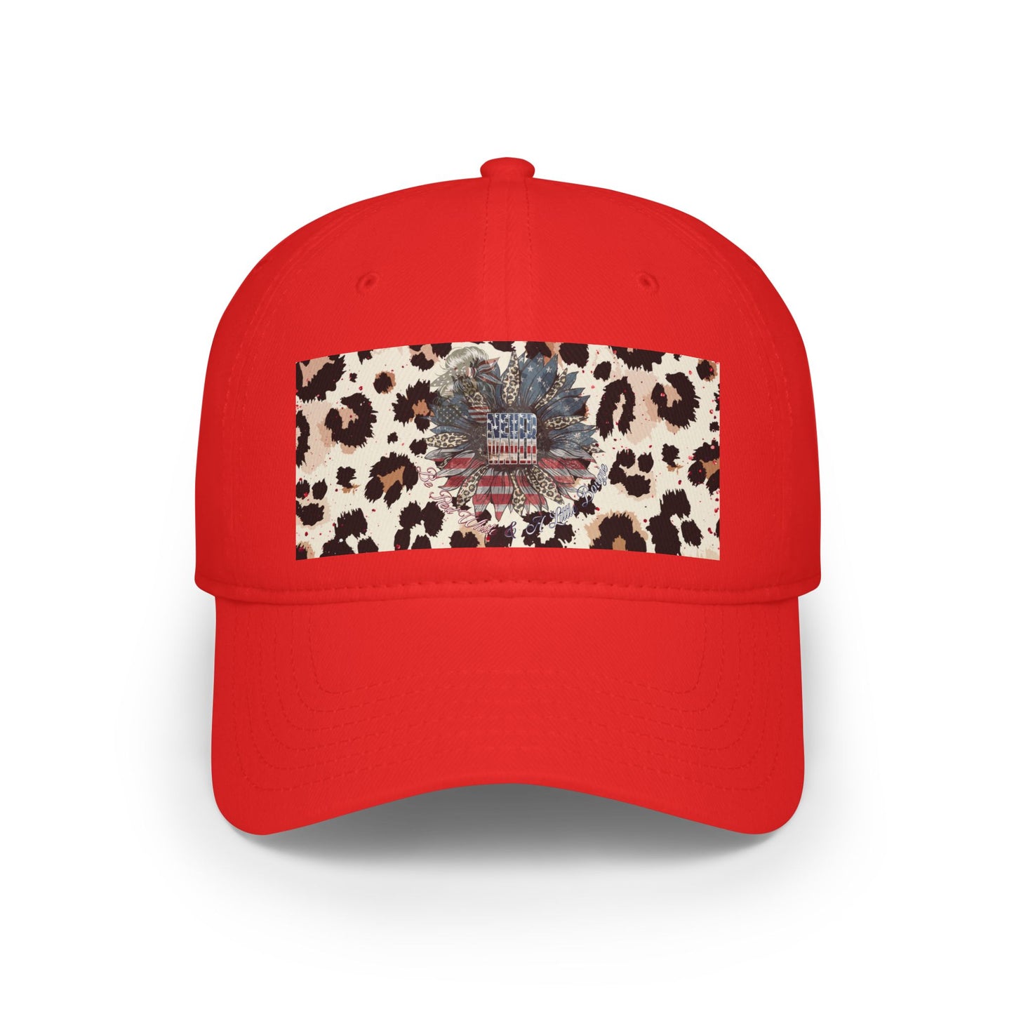 Never Waver Be Red White and A Little Bougie, With this Patriotic Animal Print Baseball Cap