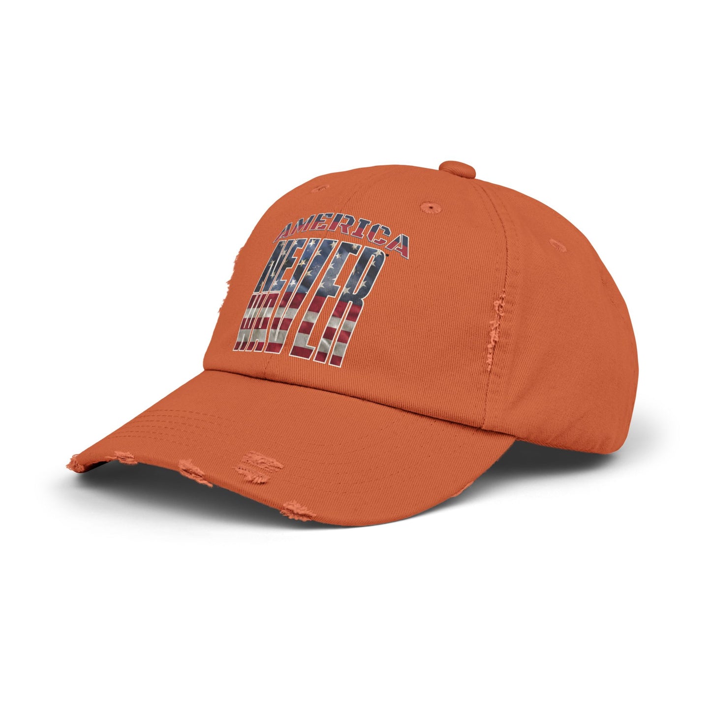 America Never Waver Unisex Distressed Cap