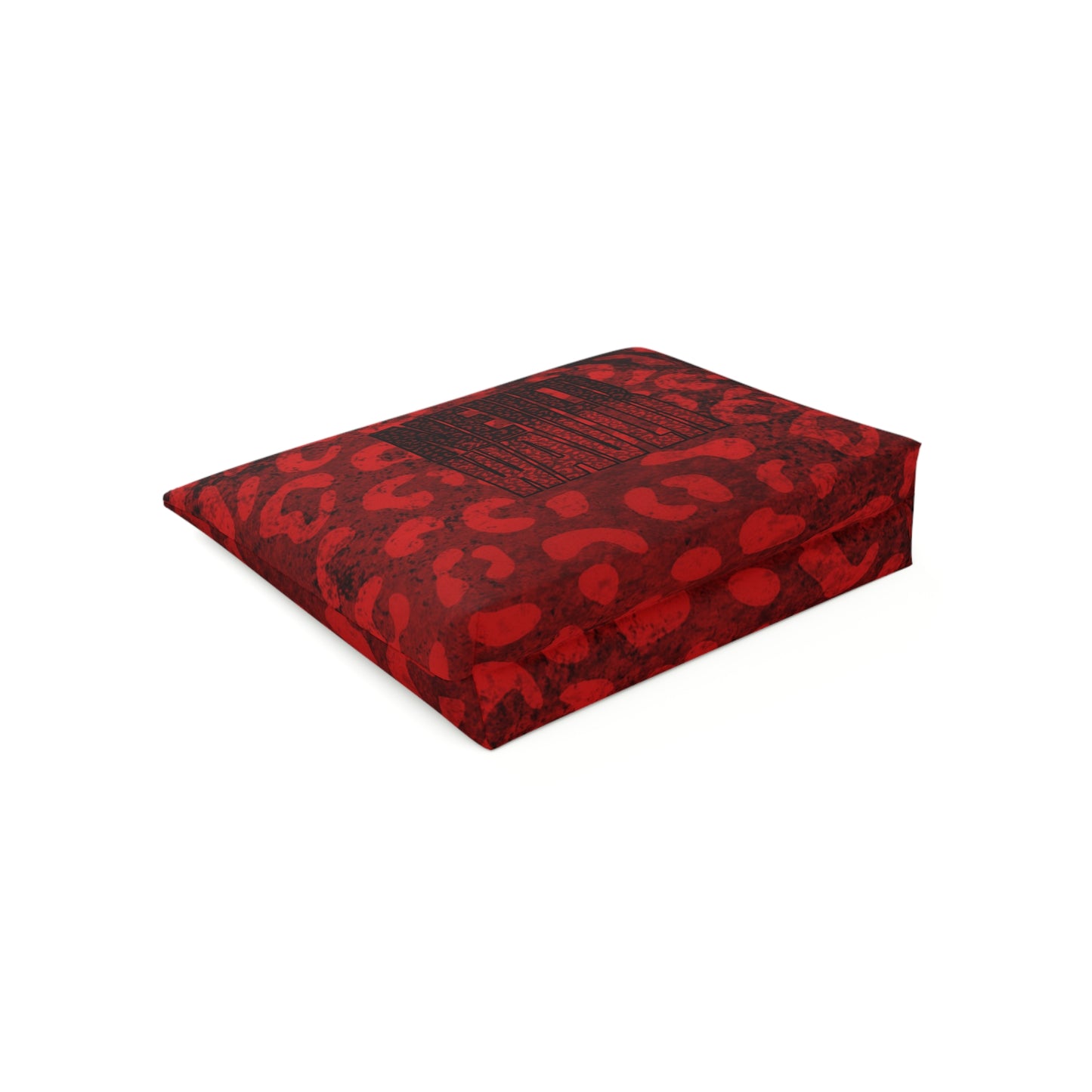 Never Waver Red Leopard Cotton Cosmetic Bag