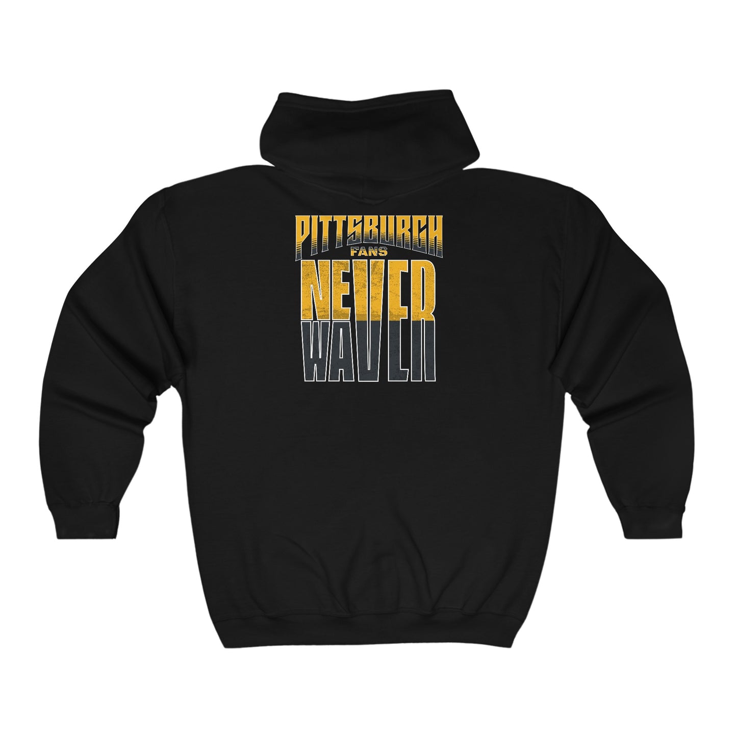 Pittsburgh Fans Never Waver Unisex Heavy Blend™ Full Zip Hooded Sweatshirt