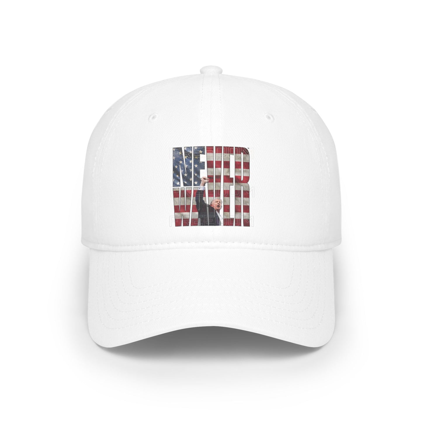 Never Waver Trump Fist Pump Low Profile Baseball Cap