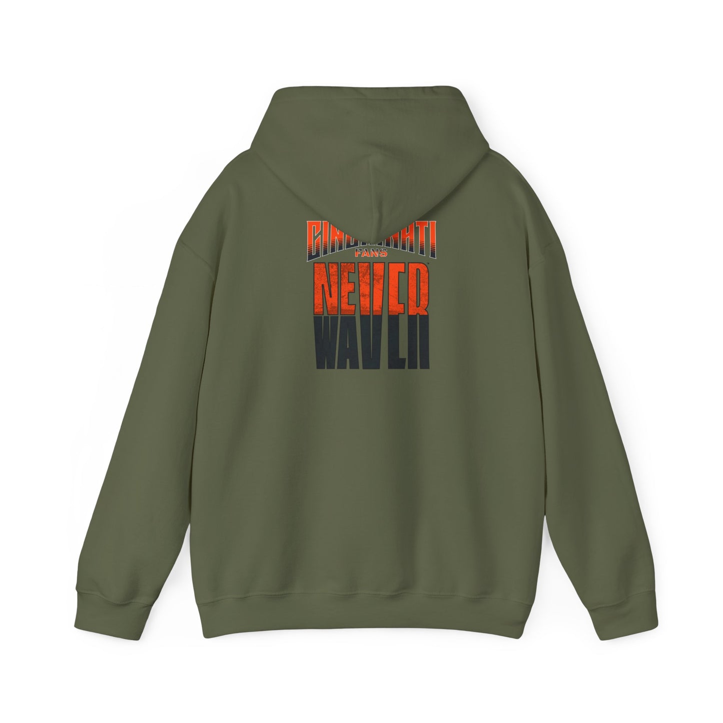 Cincinnati Fans Never Waver Unisex Heavy Blend™ Hooded Sweatshirt