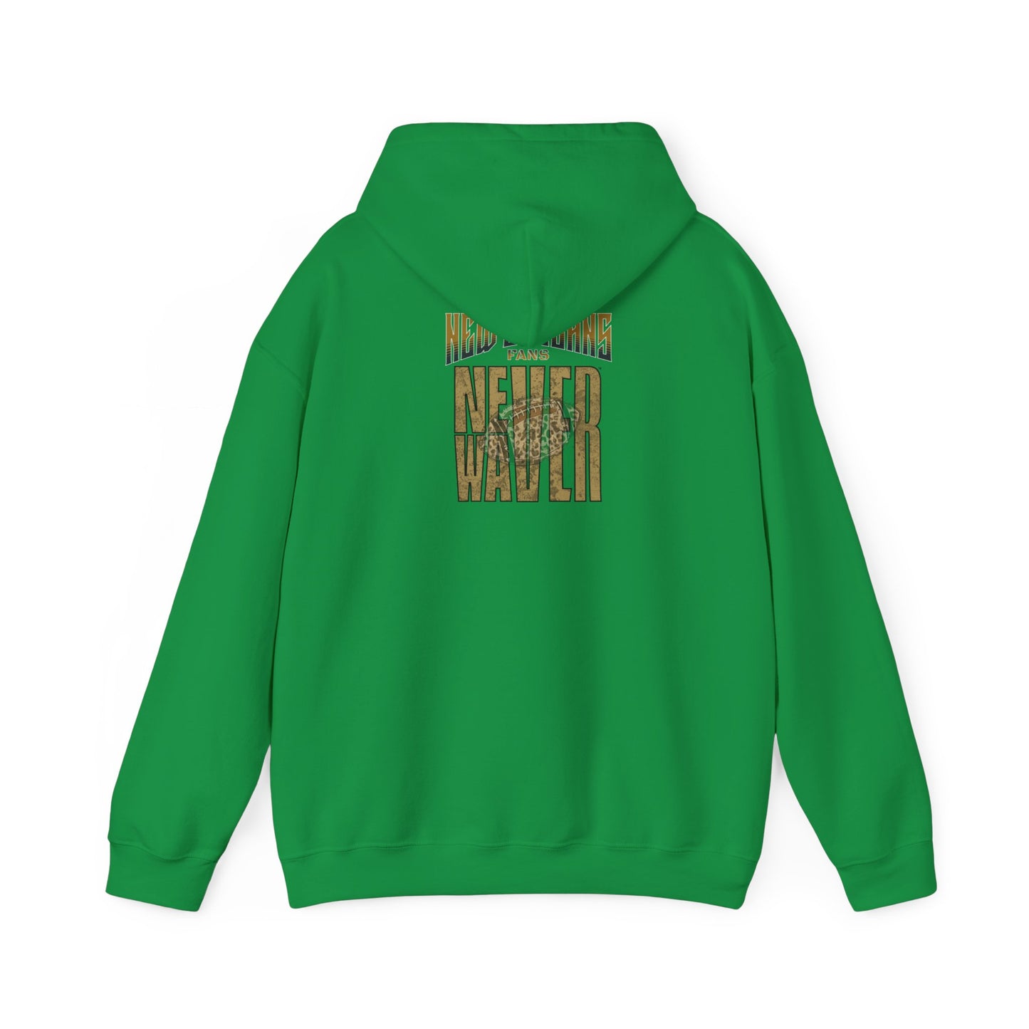 New Orleans Fans Never Waver W-Leopard Football Unisex Heavy Blend™ Hooded Sweatshirt