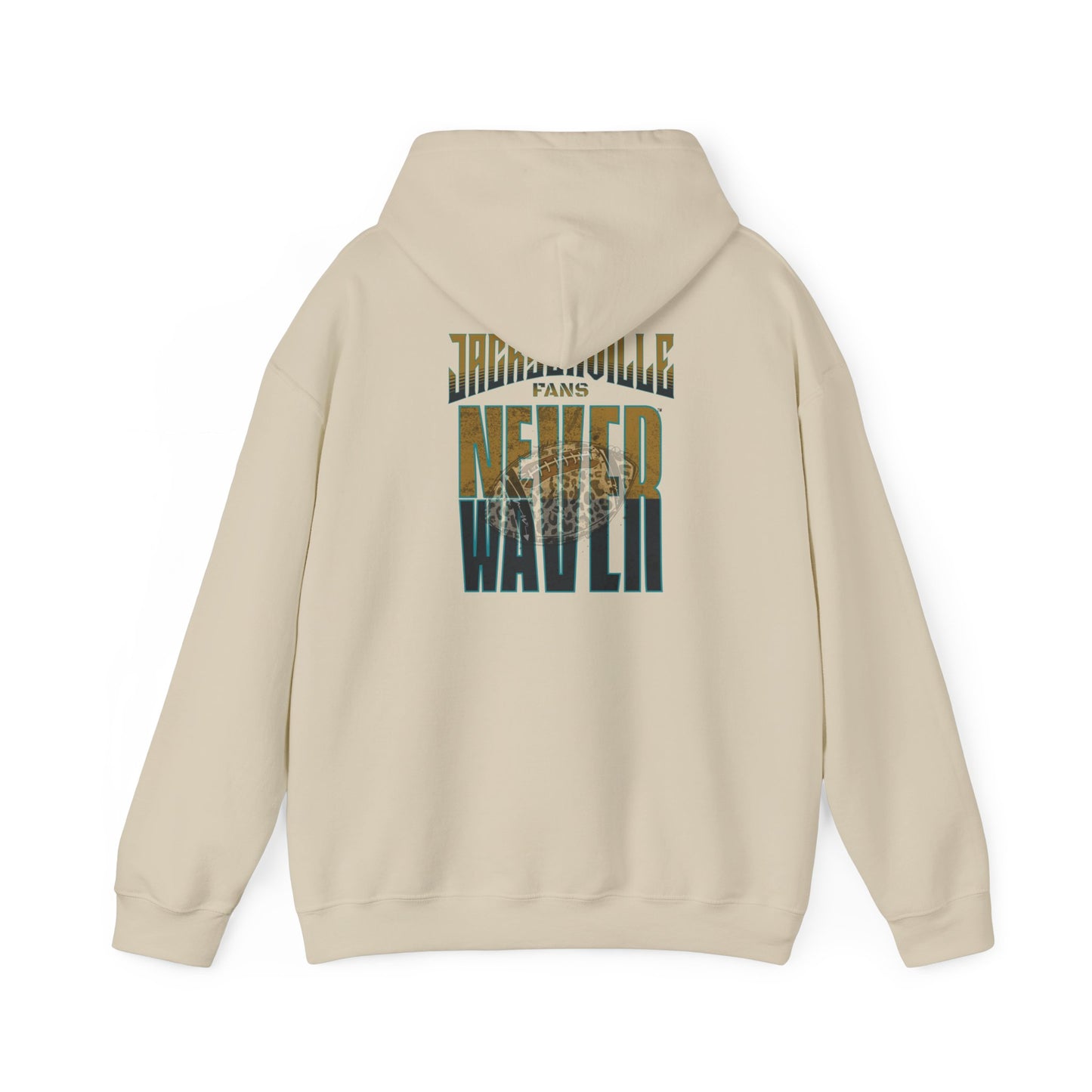 Jacksonville Fans Never Waver W-Leopard Football Unisex Heavy Blend™ Hooded Sweatshirt