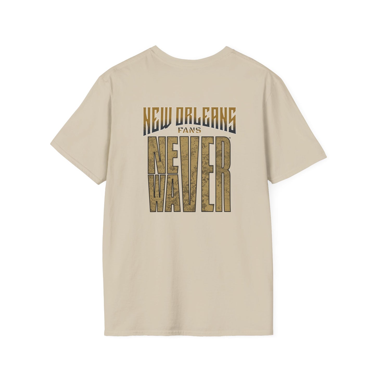 New Orleans Fans Never Waver Unisex Softstyle T-Shirt