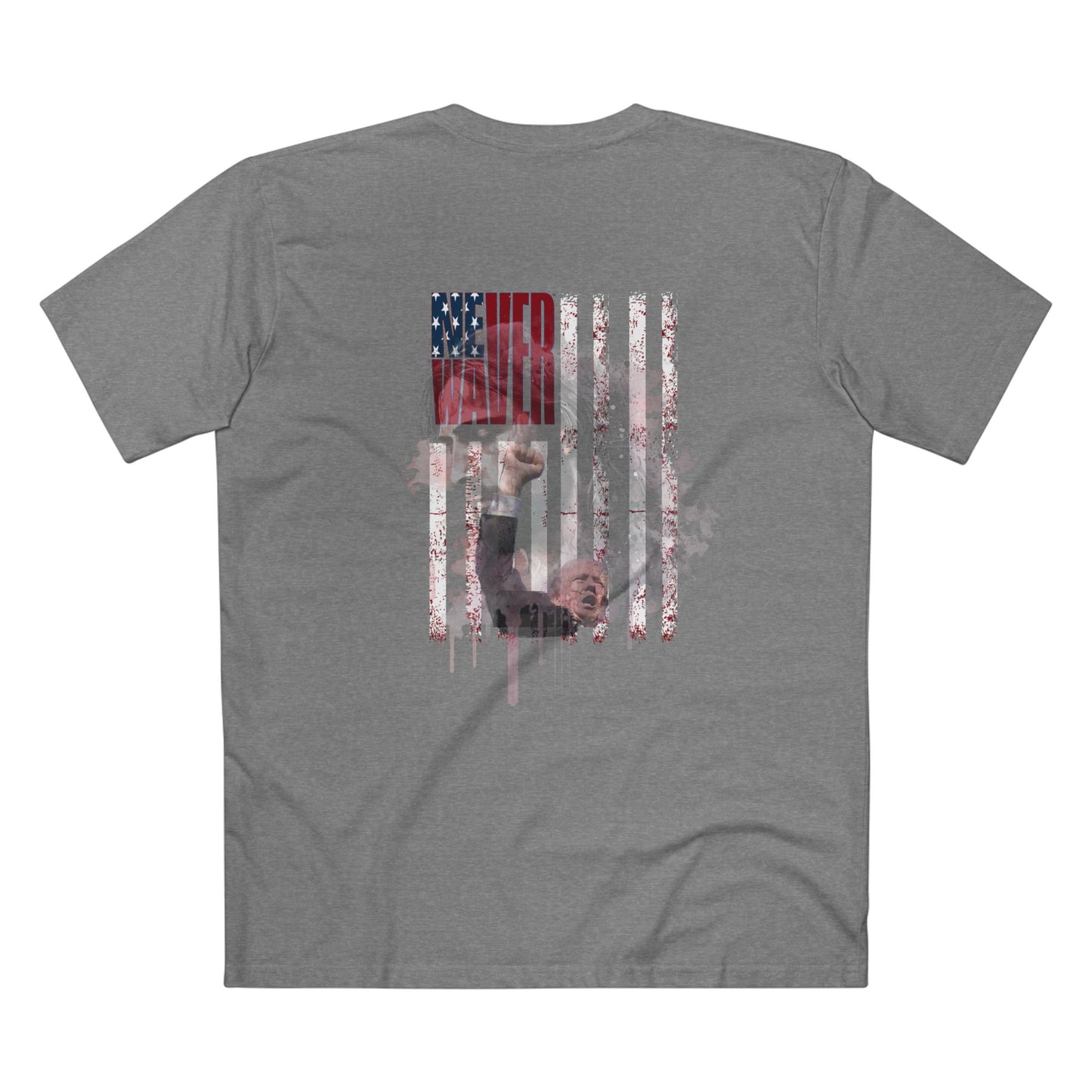 Never Waver Jesus Protecting America And Trump Men's Staple Tee