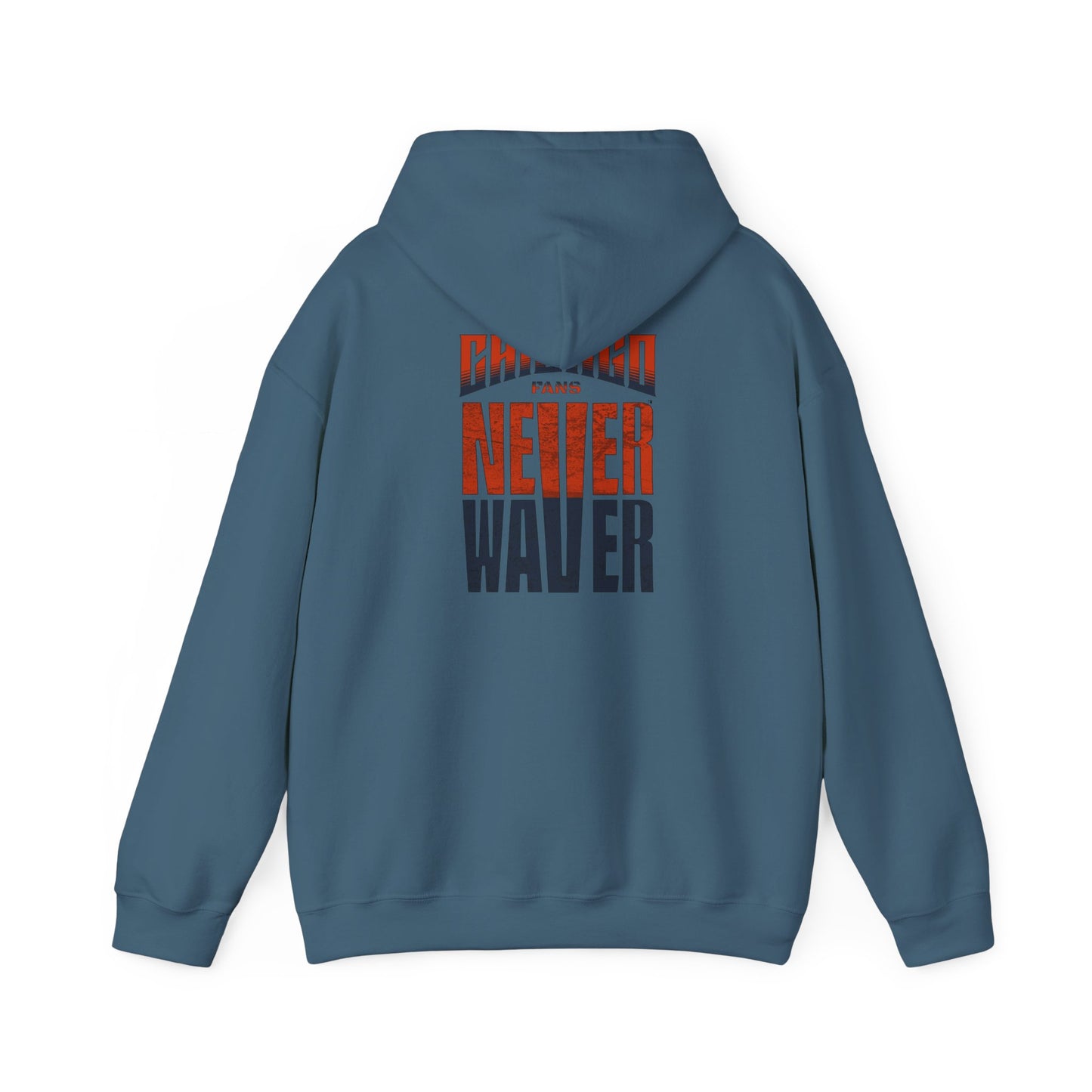 Unisex Heavy Blend™ Hooded Sweatshirt - 'Chicago Fans Never Waver' Motivational Apparel