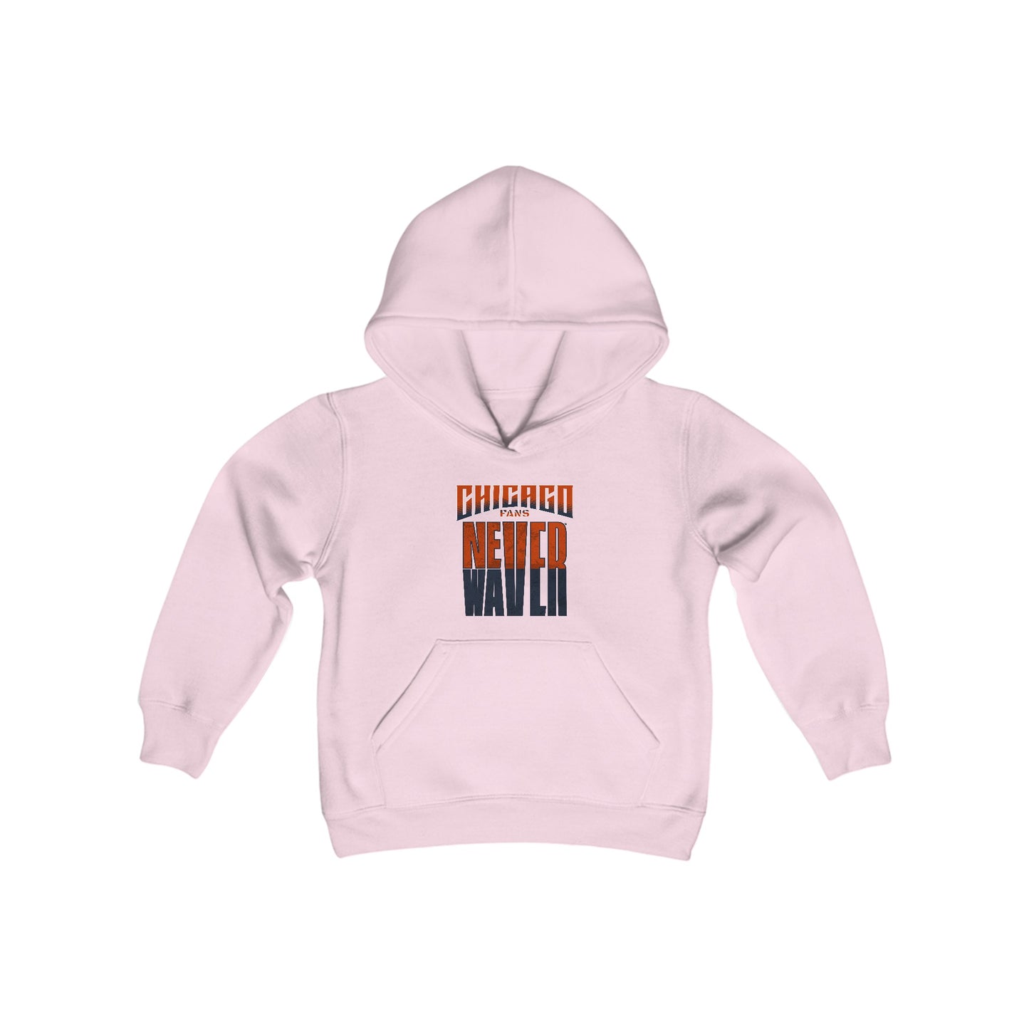 Chicago Fans Never Waver Youth Heavy Blend Hooded Sweatshirt