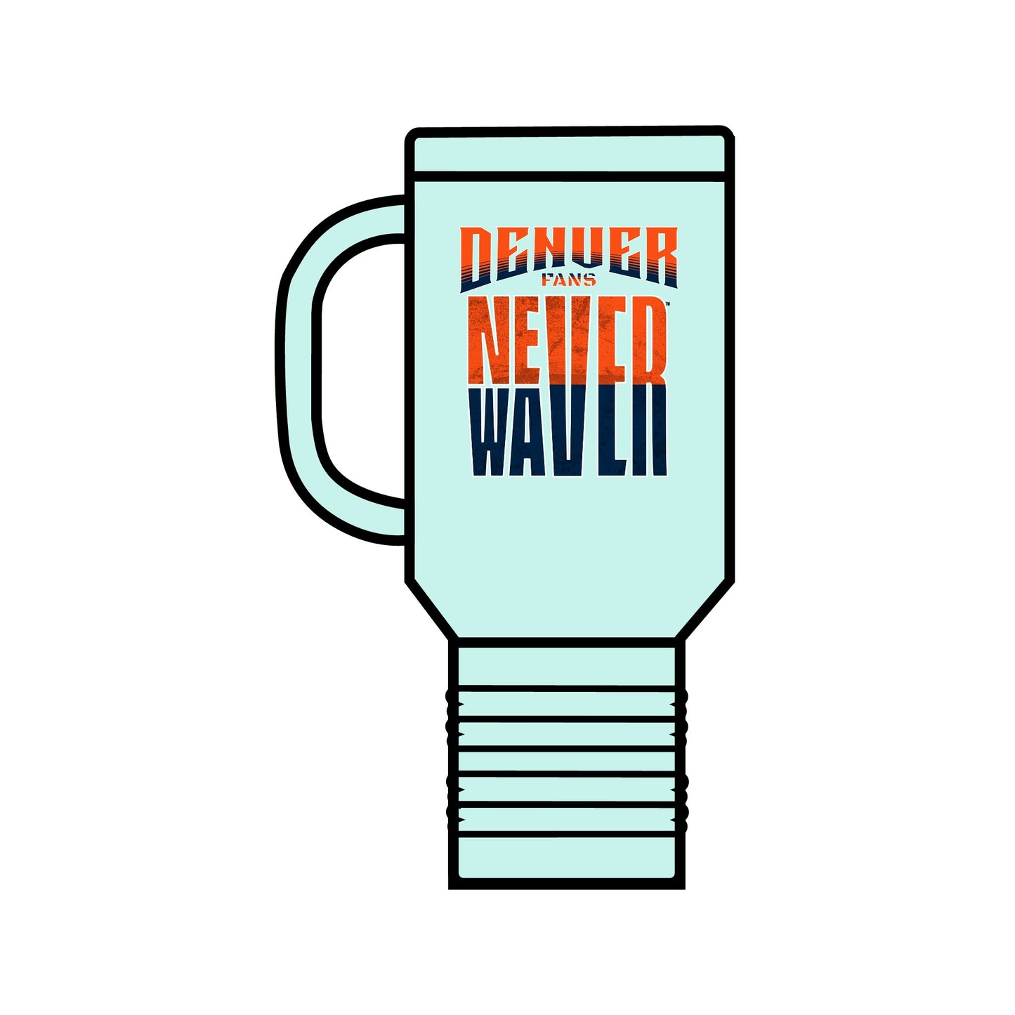 Denver Fans Never Waver Insulated Travel Mug, 40oz