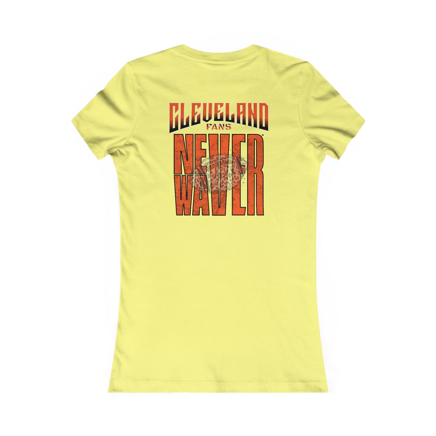 Cleveland Fans Never Waver W-Leopard Football Women's Favorite Tee