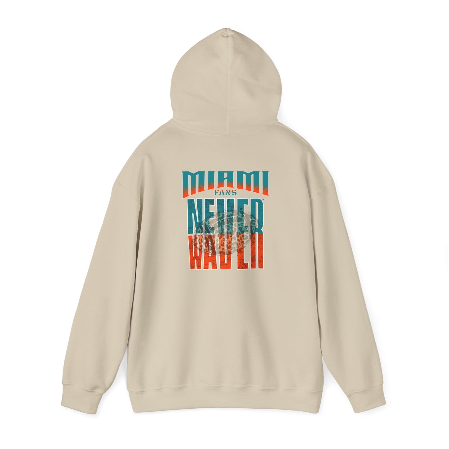 Miami Fans Never Waver W-Leopard Football Unisex Heavy Blend™ Hooded Sweatshirt