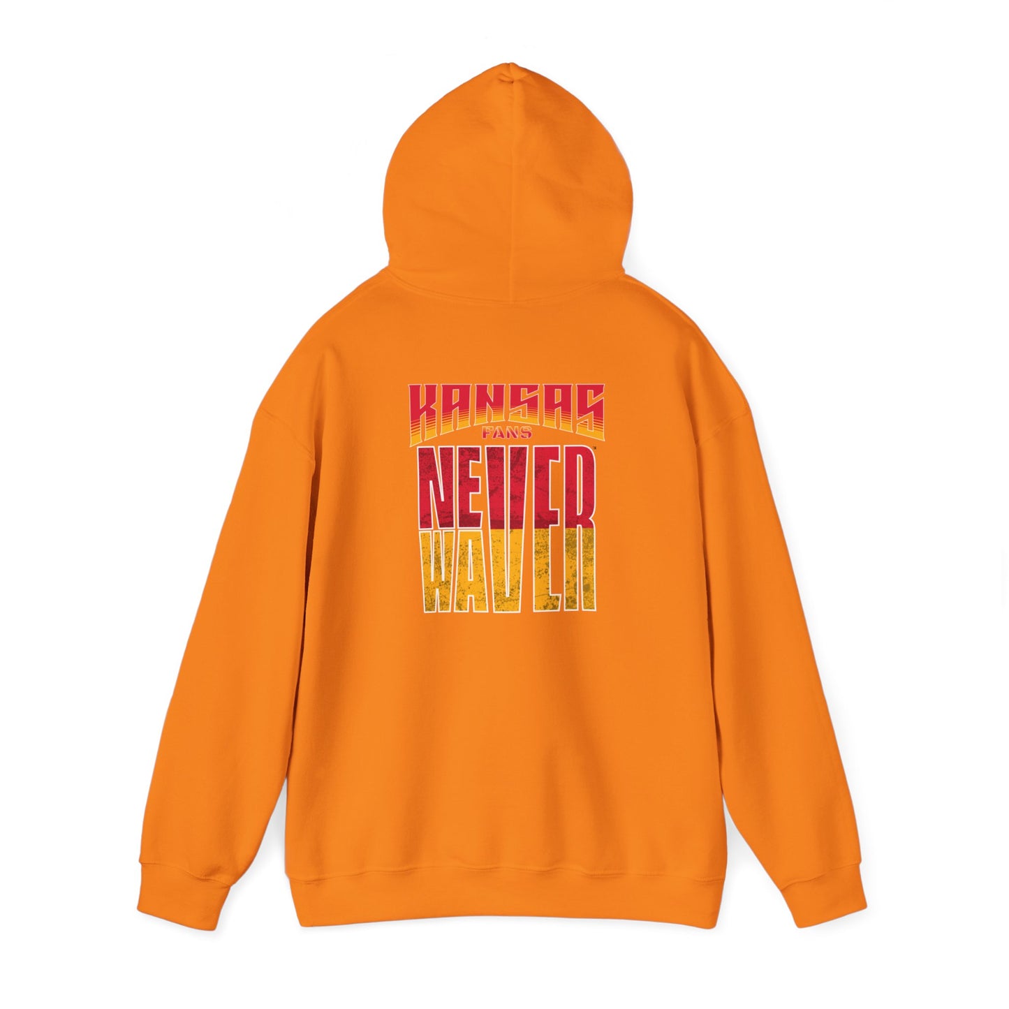 Kansas Fans Never Waver Unisex Heavy Blend™ Hooded Sweatshirt