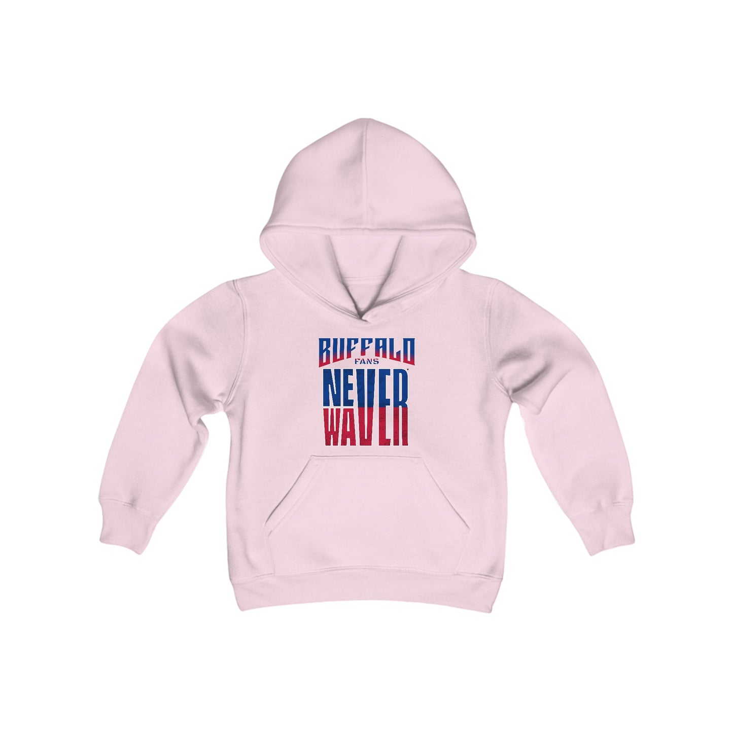 Buffalo Fans Never Waver Youth Heavy Blend Hooded Sweatshirt