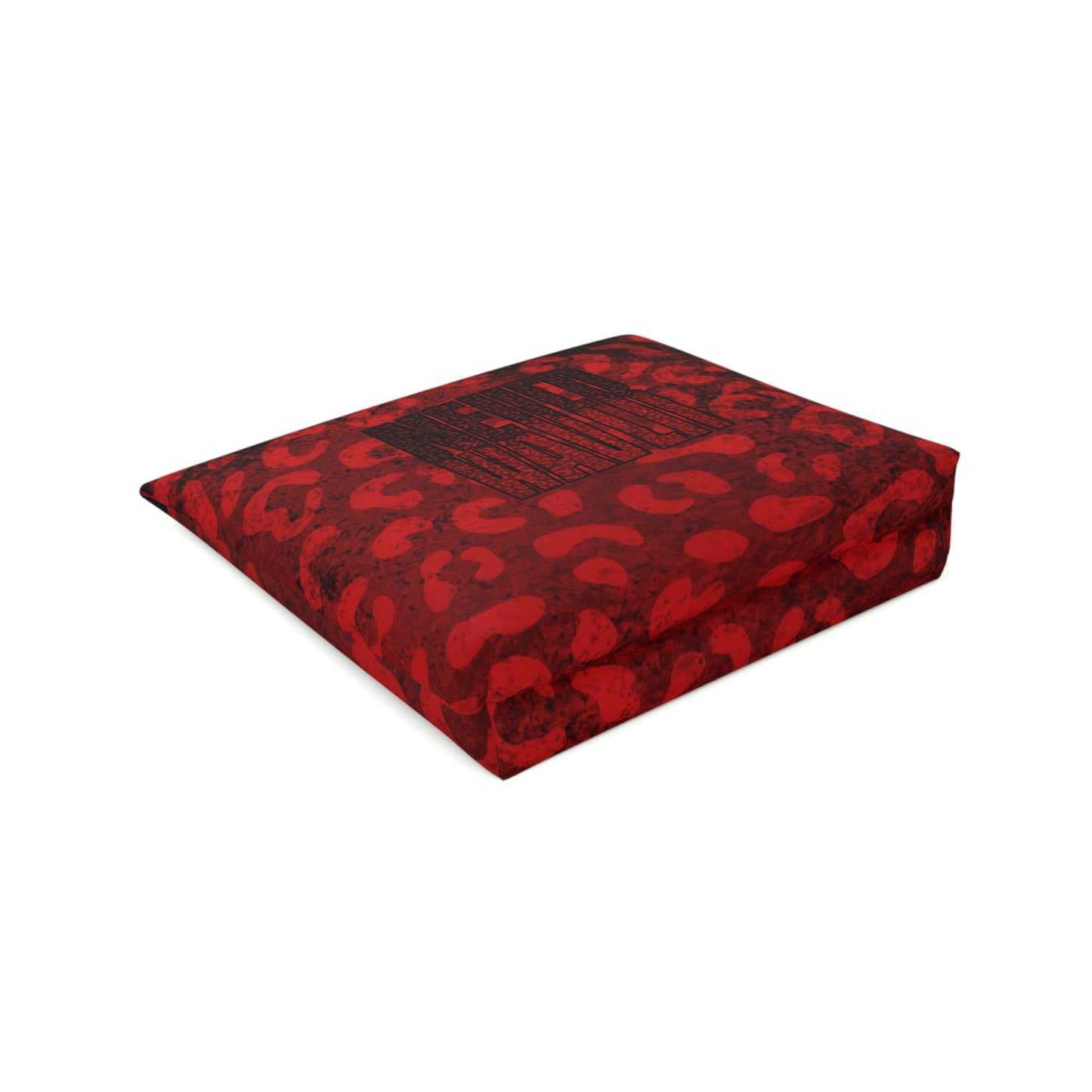 Never Waver Red Leopard Cotton Cosmetic Bag