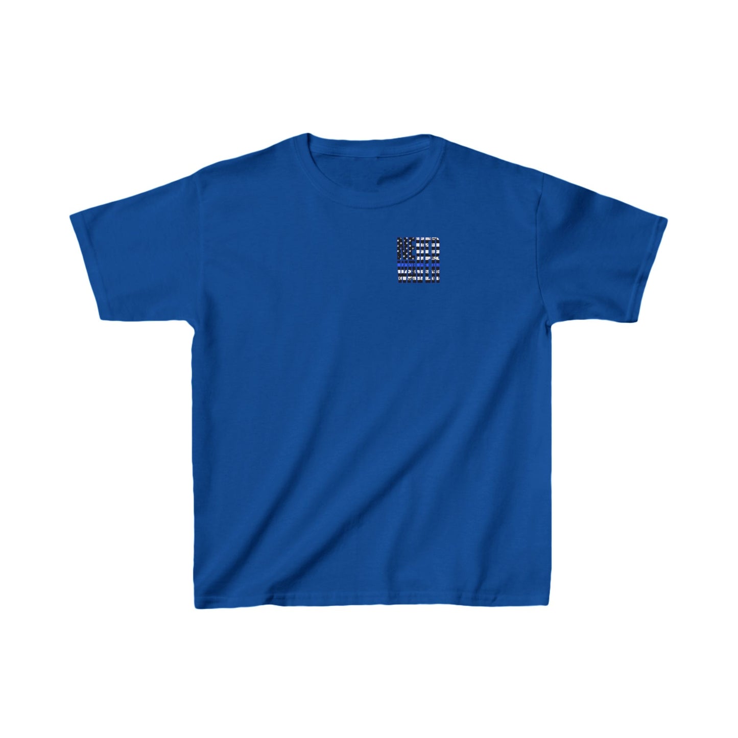 Never Waver Back The Blue  Kids Heavy Cotton™ Tee