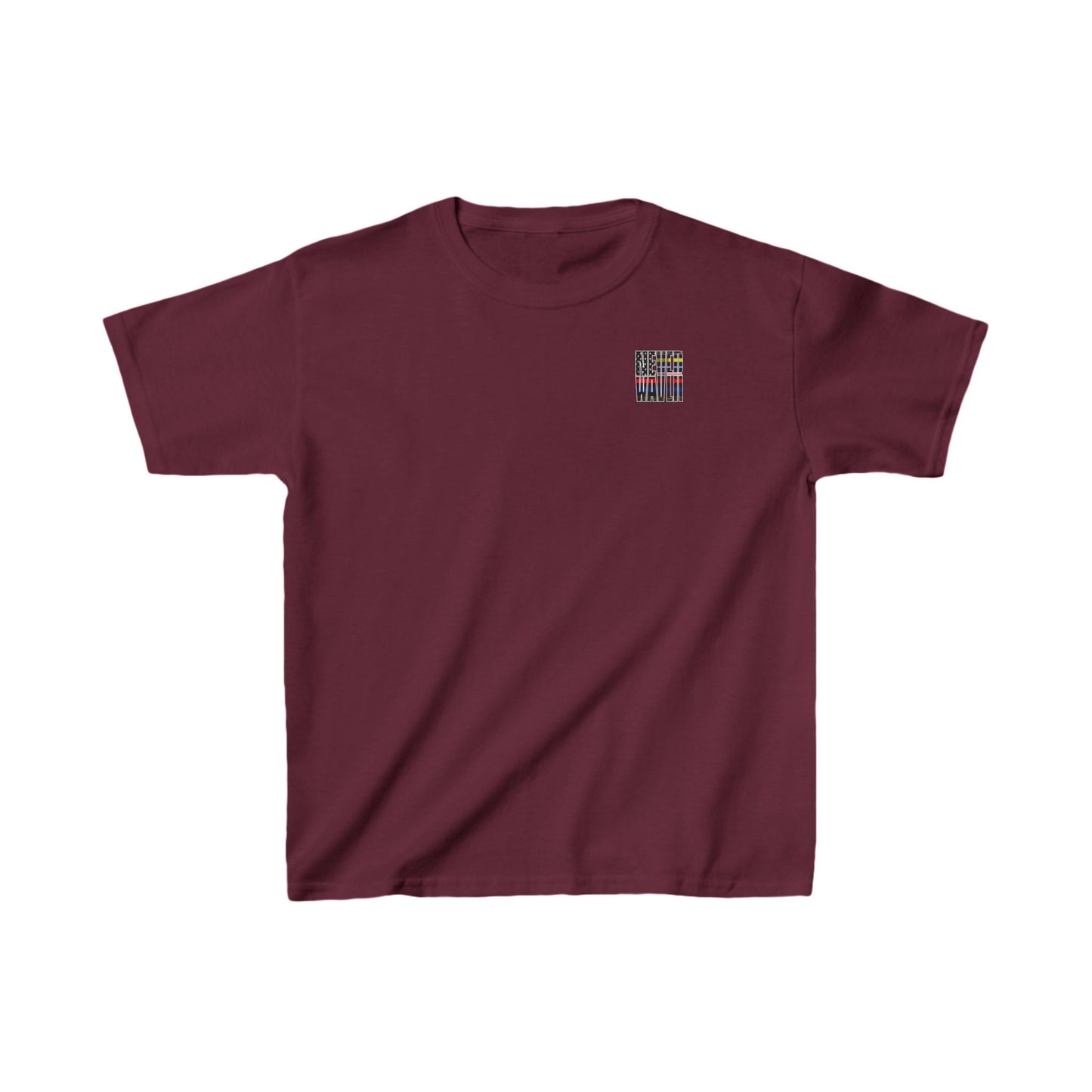 Never Waver Always Back Our First Responders  Kids Heavy Cotton™ Tee