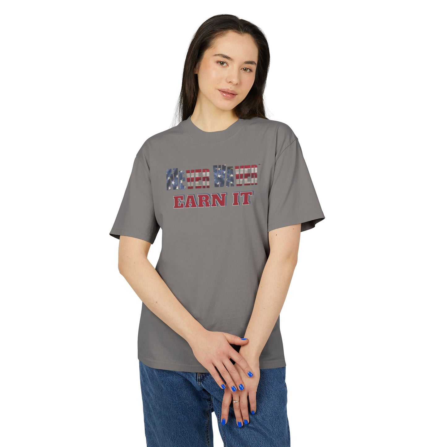 Never Waver Earn It Unisex Heavy Faded Tee