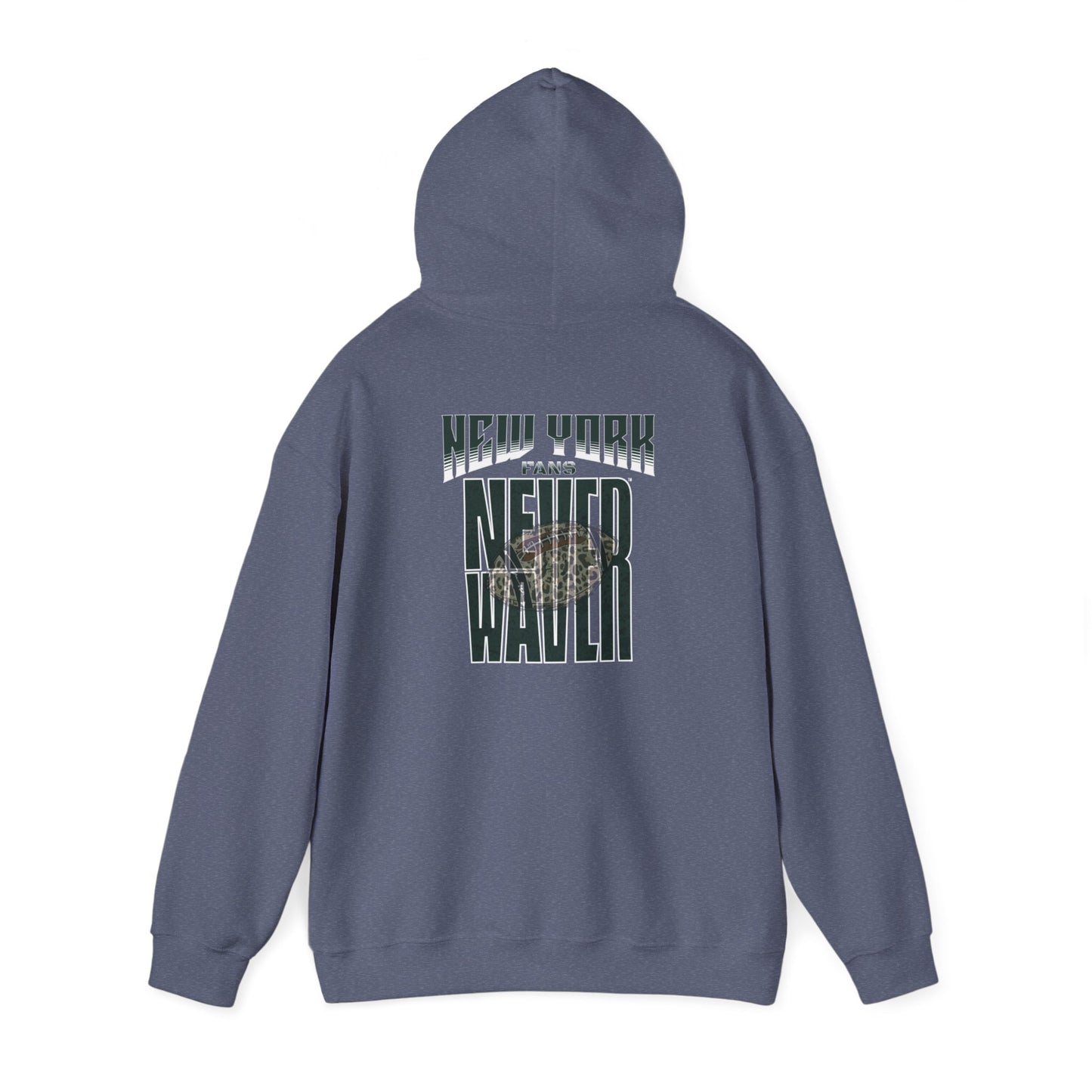 New York  Fans Never Waver W-Leopard Football Unisex Heavy Blend™ Hooded Sweatshirt