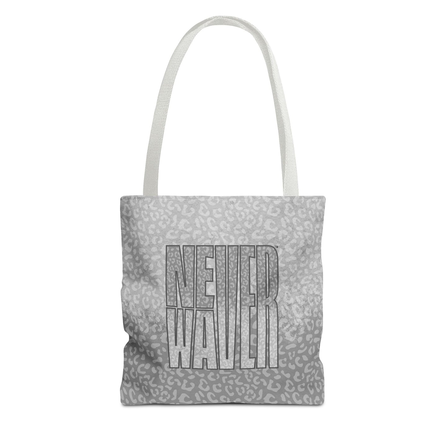 Never Waver Mamma Gray Leopard Tote Bag (AOP)