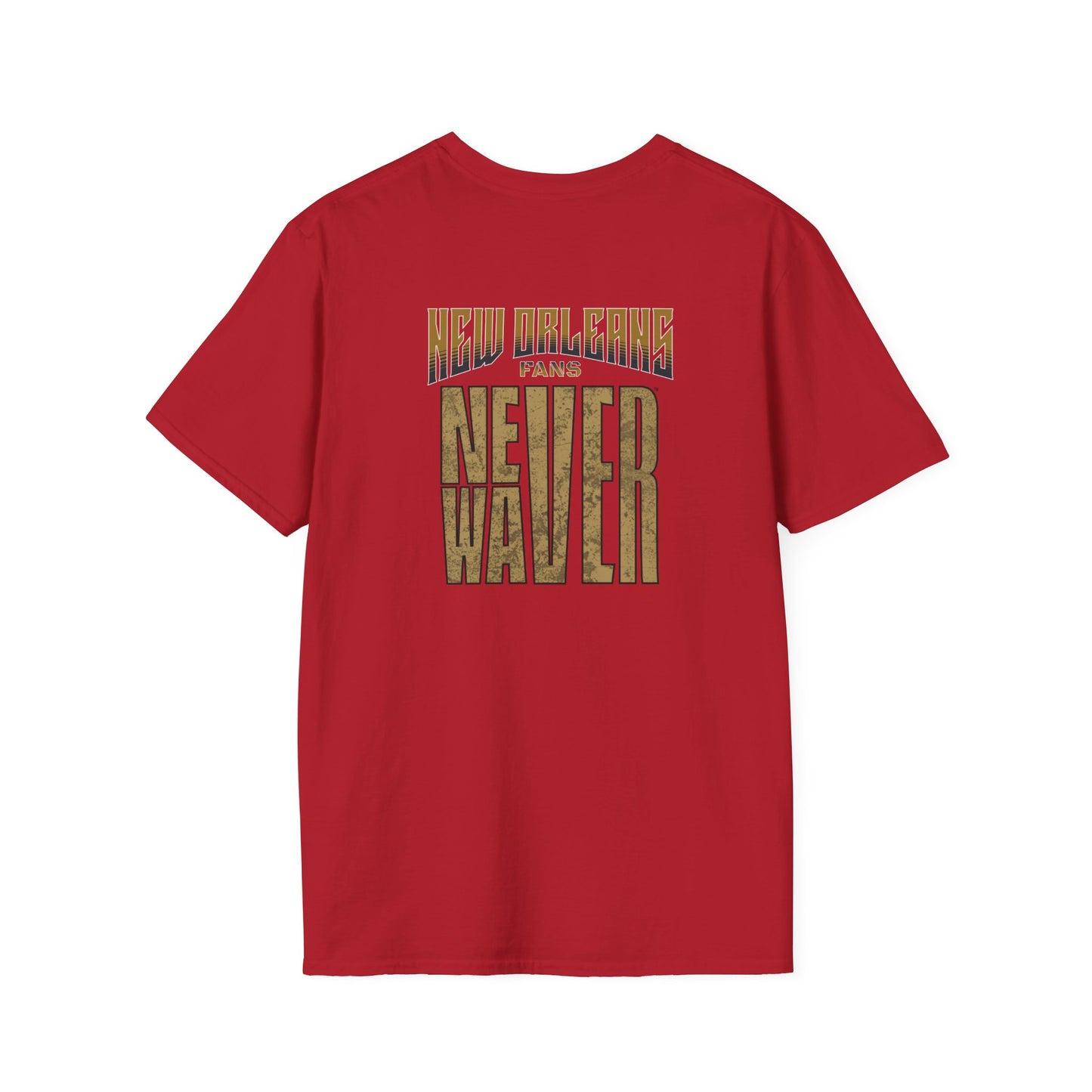 New Orleans Fans Never Waver Unisex Softstyle T-Shirt