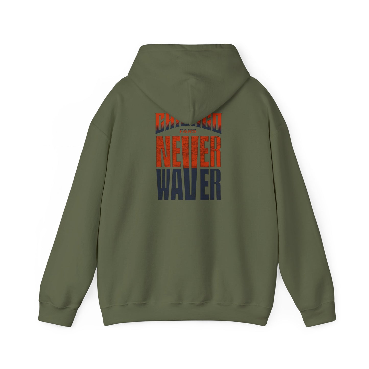 Unisex Heavy Blend™ Hooded Sweatshirt - 'Chicago Fans Never Waver' Motivational Apparel