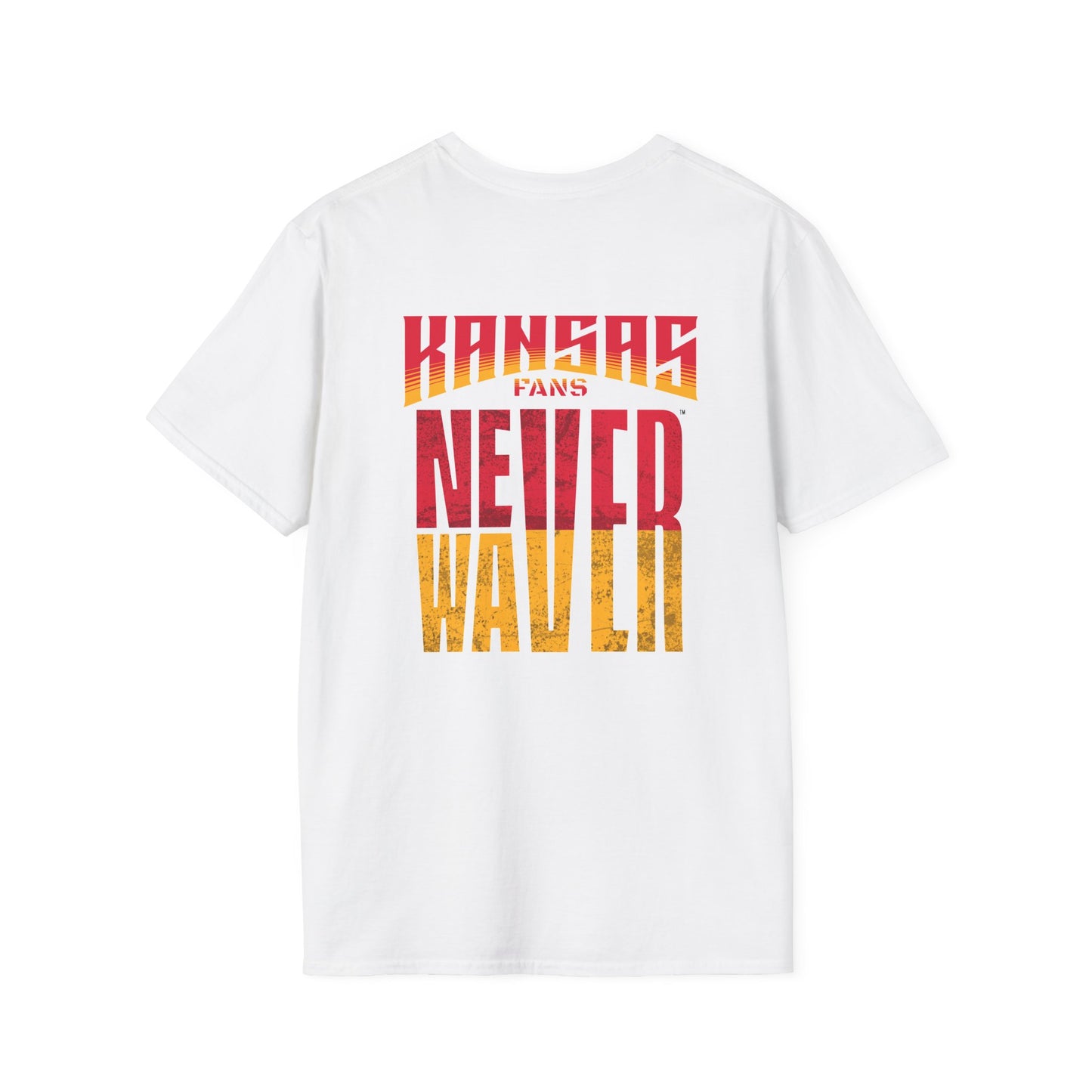 Kansas Fans Never Waver Unisex Softstyle T-Shirt