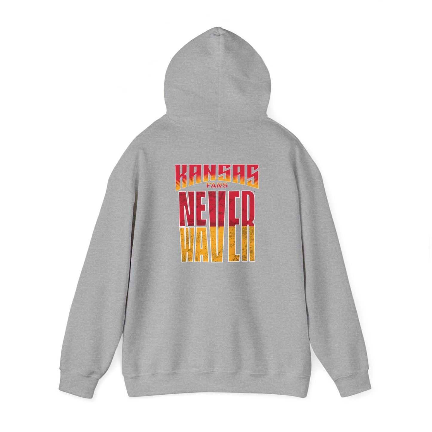 Kansas Fans Never Waver Unisex Heavy Blend™ Hooded Sweatshirt