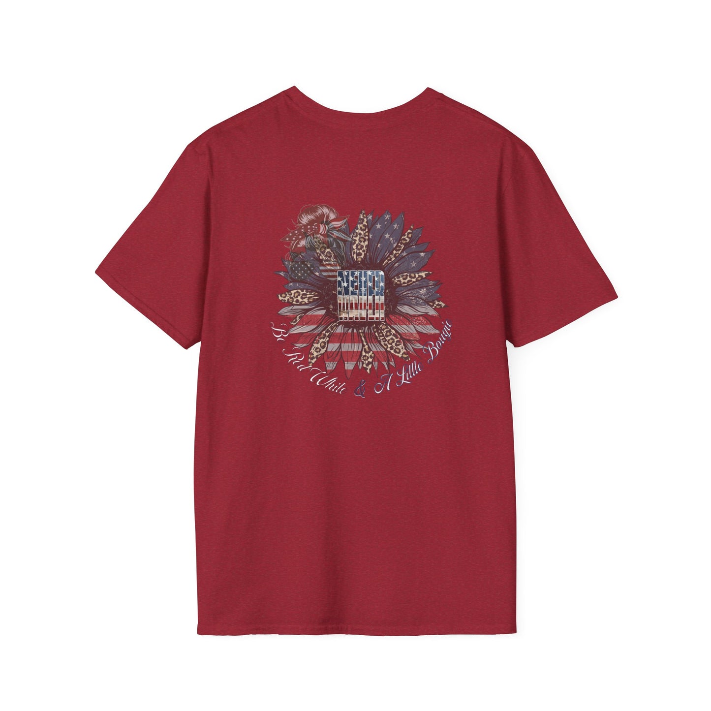 Never Waver Be Red White and A Little Bougie Unisex Soft style T-Shirt