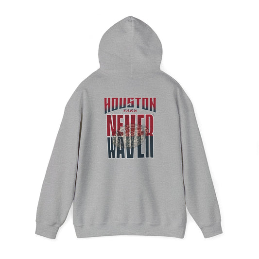 Huston Fans Never Waver W-Leopard Football Unisex Heavy Blend™ Hooded Sweatshirt