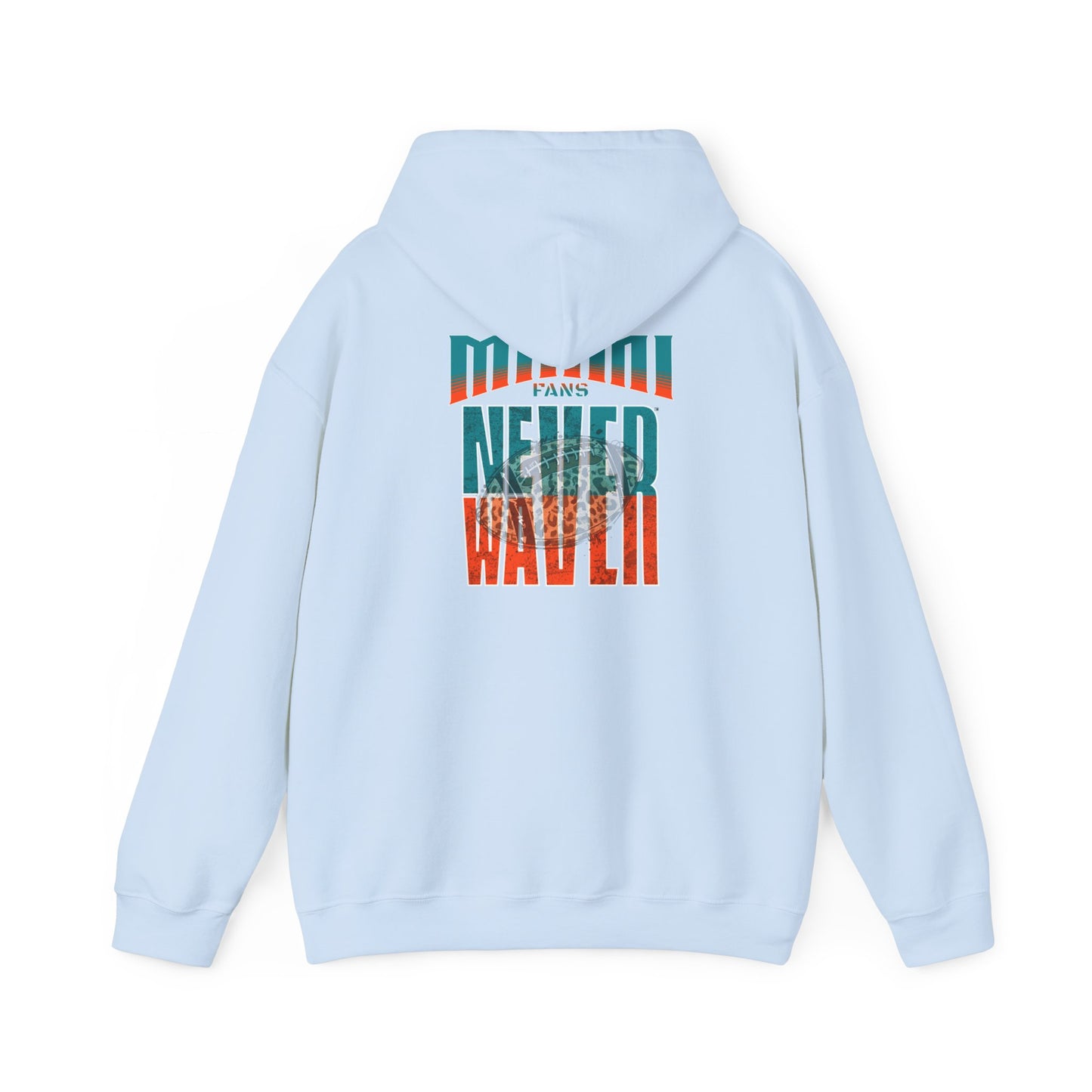 Miami Fans Never Waver W-Leopard Football Unisex Heavy Blend™ Hooded Sweatshirt