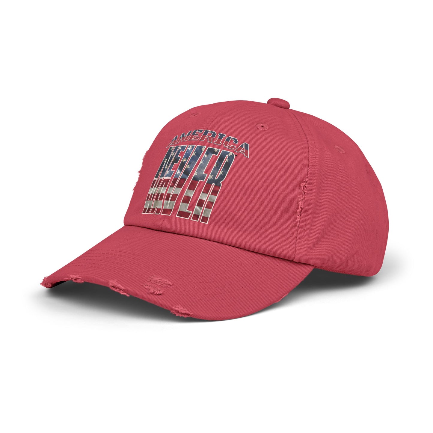 America Never Waver Unisex Distressed Cap