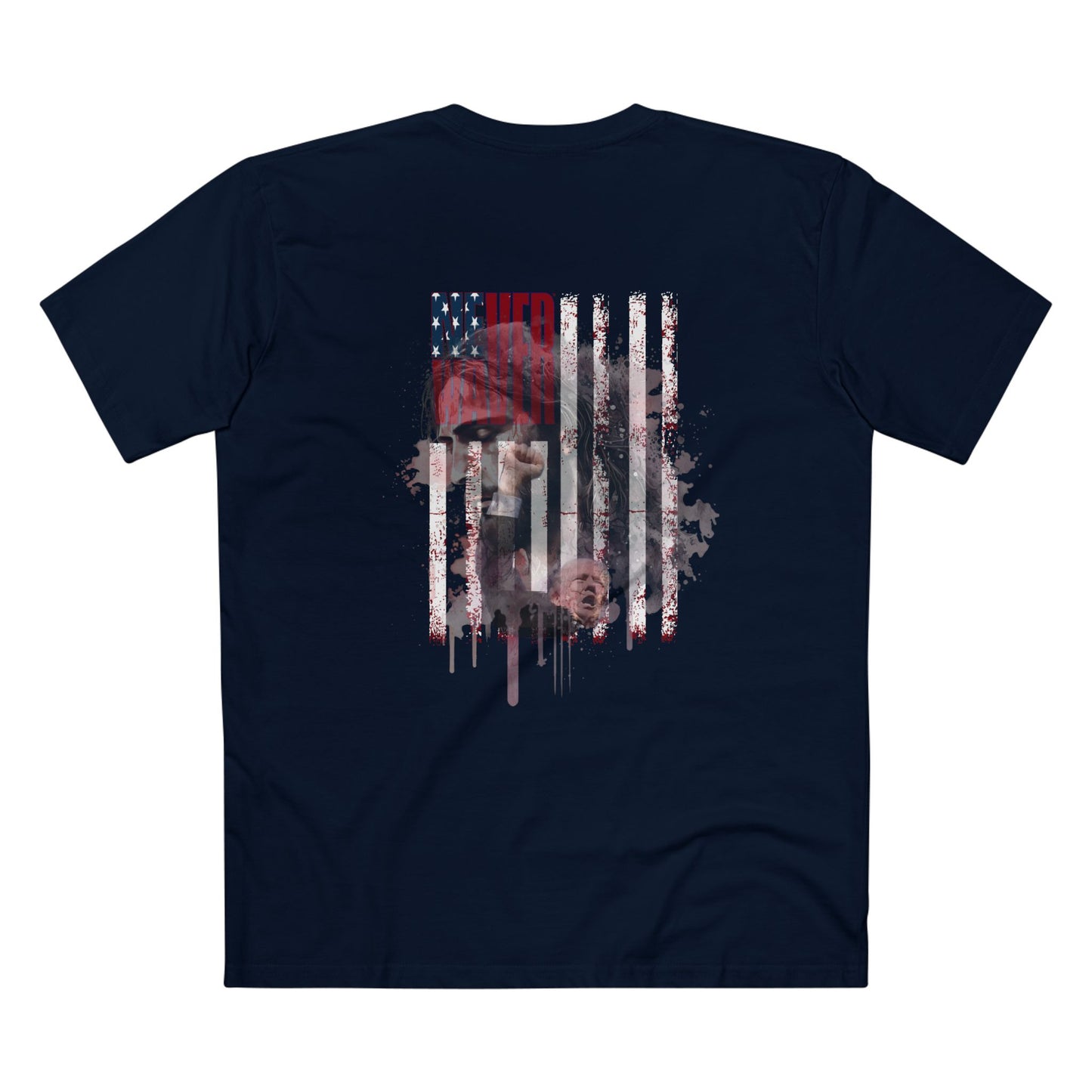 Never Waver Jesus Protecting America And Trump Men's Staple Tee