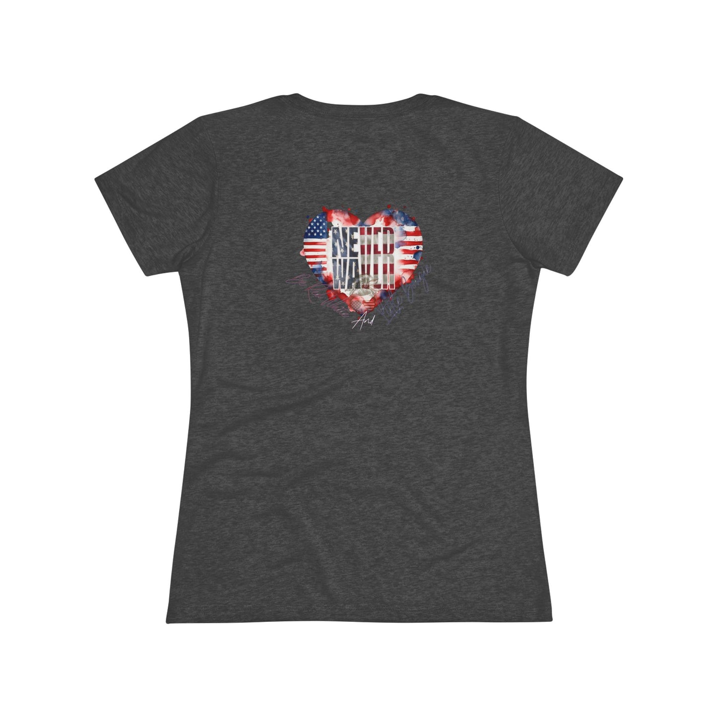 Never Waver Be Red White and a Little Bougie Women's Triblend Tee