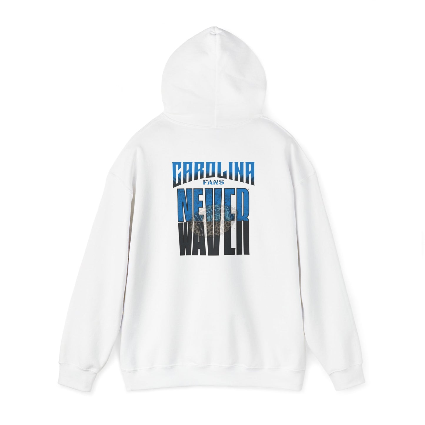 Carolina  Fans Never Waver W-Leopard Football Unisex Heavy Blend™ Hooded Sweatshirt