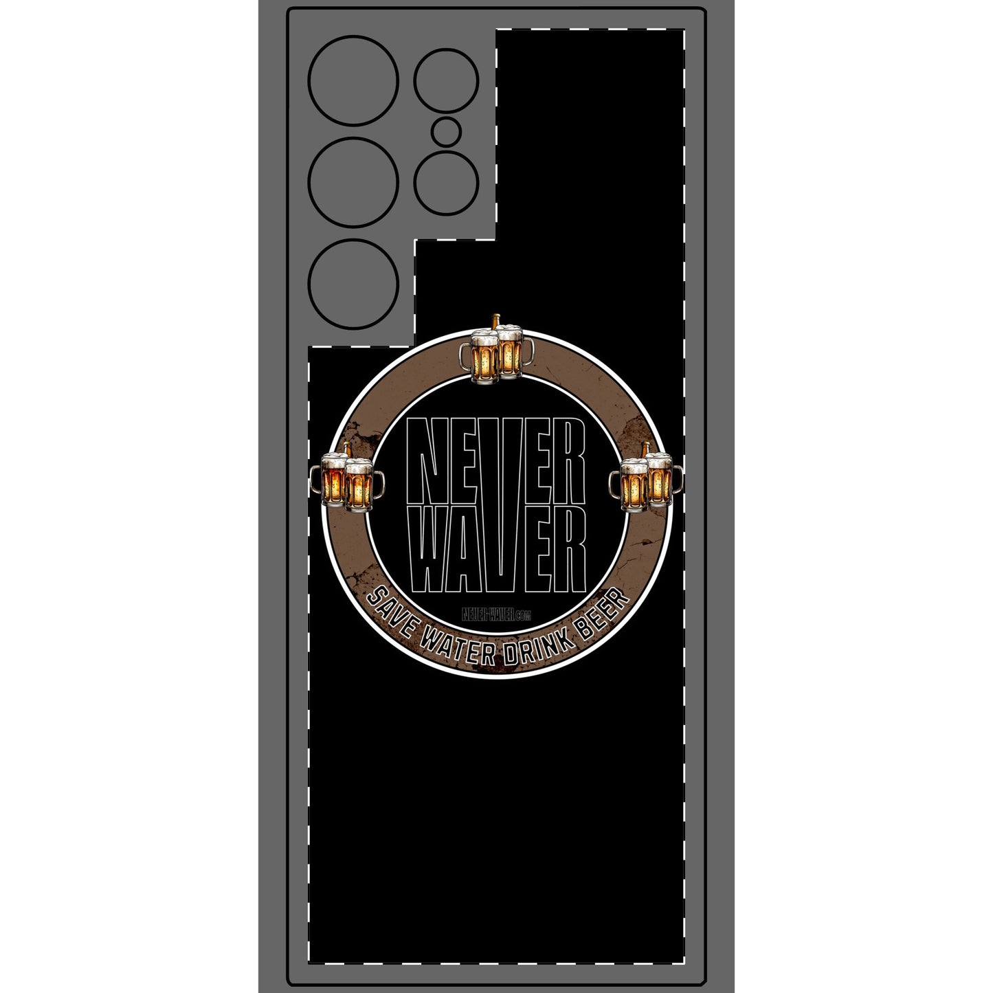 Never Waver Phone Skin - Beer Lover's Accessory